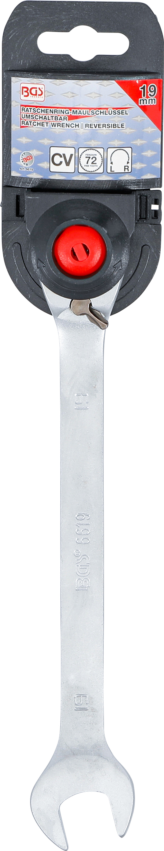 BGS Ratschenring-Maulschlüssel | umschaltbar | SW 19 mm