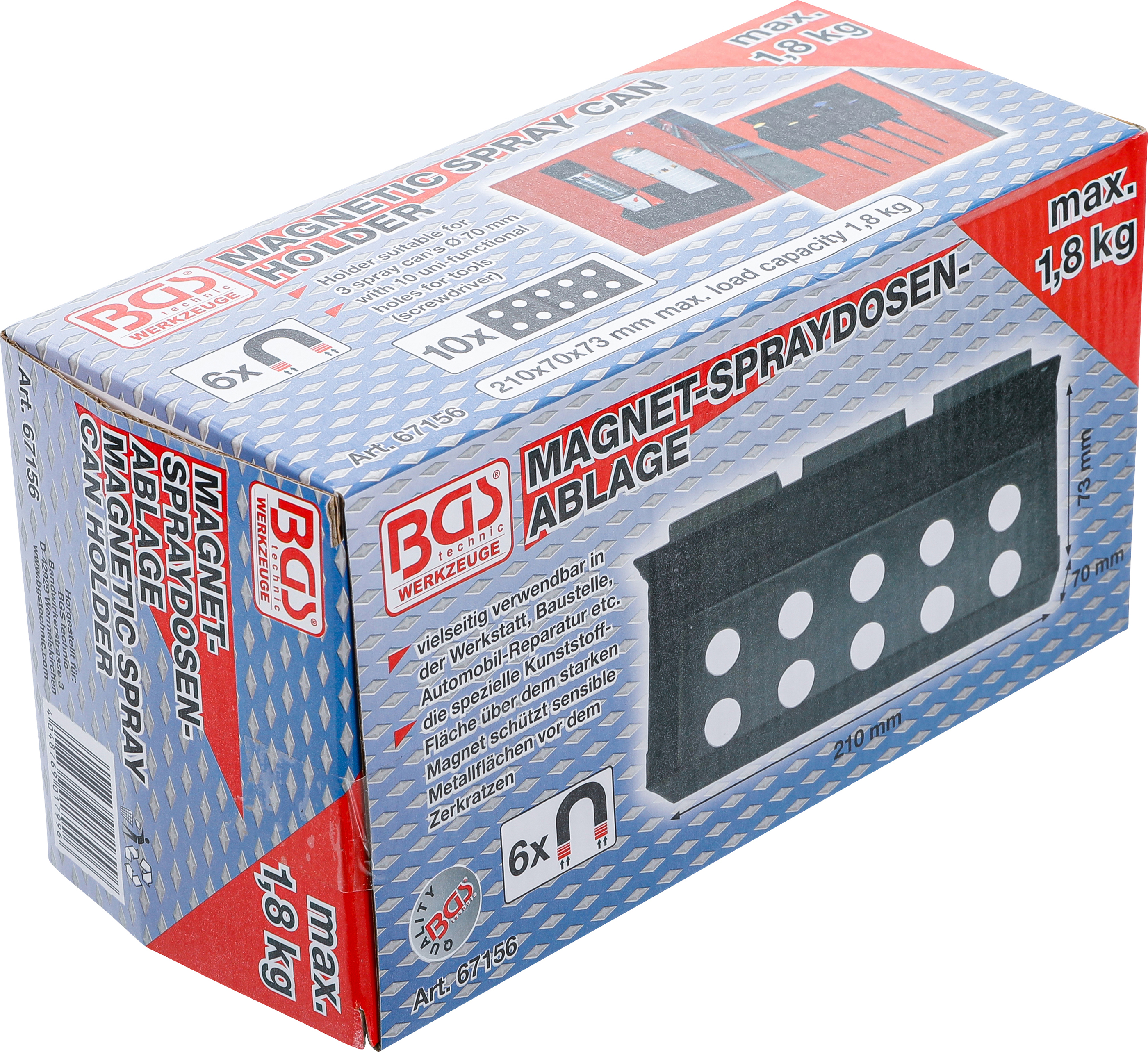 BGS Magnet-Spraydosen-Ablage | 210 mm
