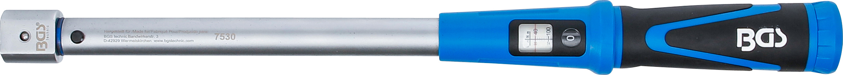 BGS Drehmomentschlüssel | 40 - 210 Nm | für 14 x 18 mm Einsteckwerkzeuge