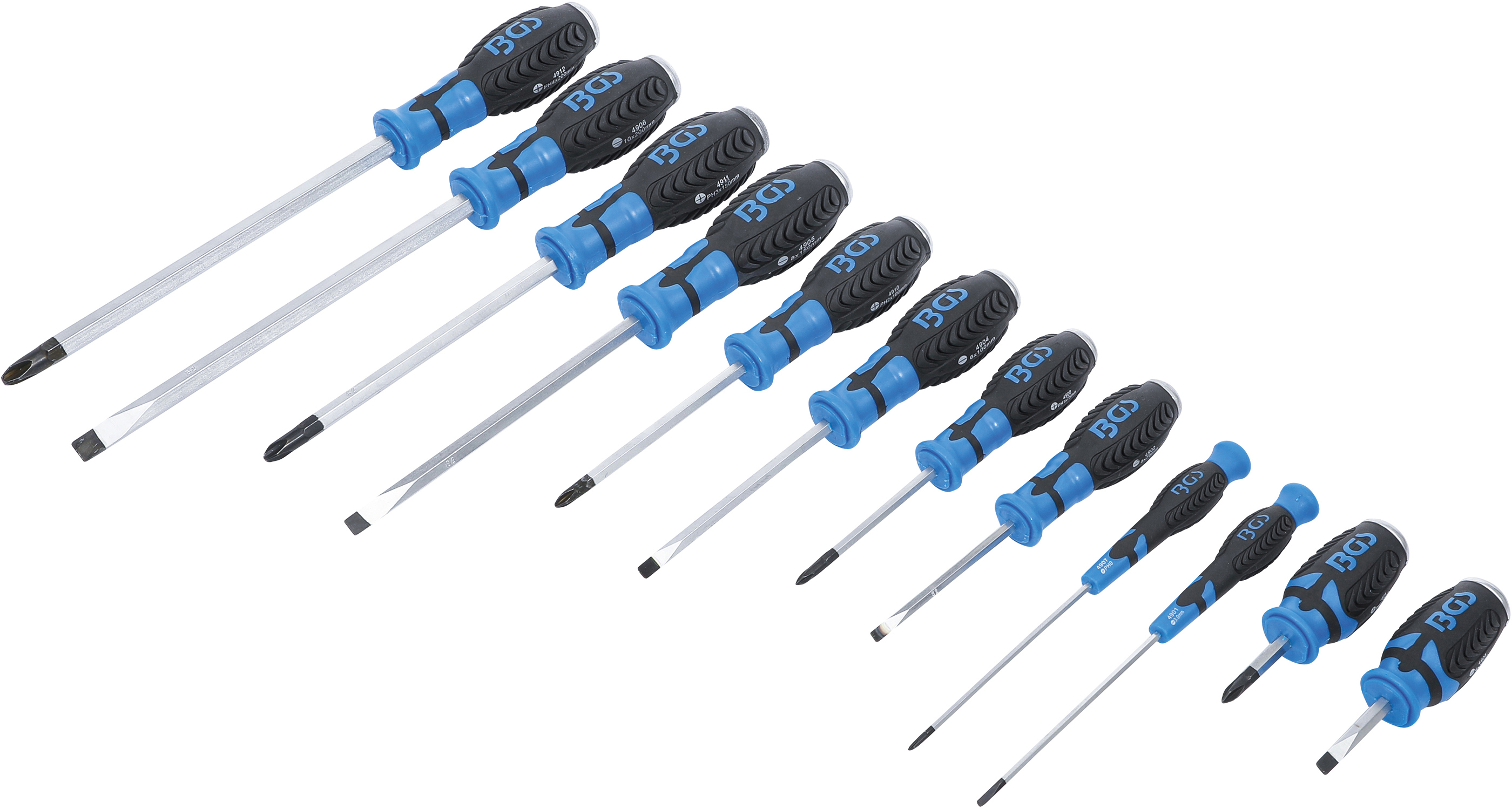 BGS Schraubendreher-Satz | mit 6,3 mm (1/4") Innenvierkant | 12-tlg.