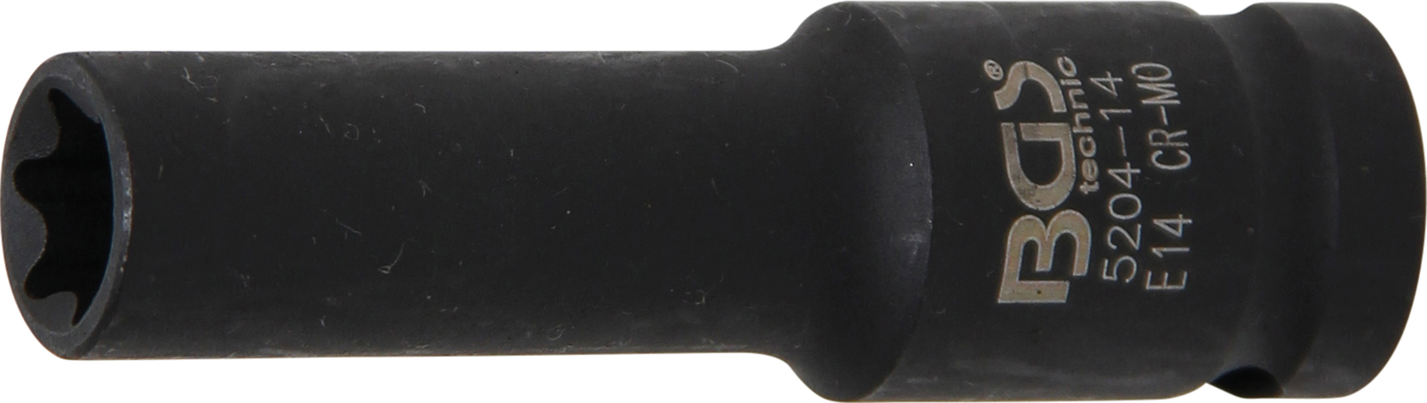 BGS Kraft-Steckschlüssel-Einsatz E-Profil, tief | Antrieb Innenvierkant 12,5 mm (1/2") | SW E14