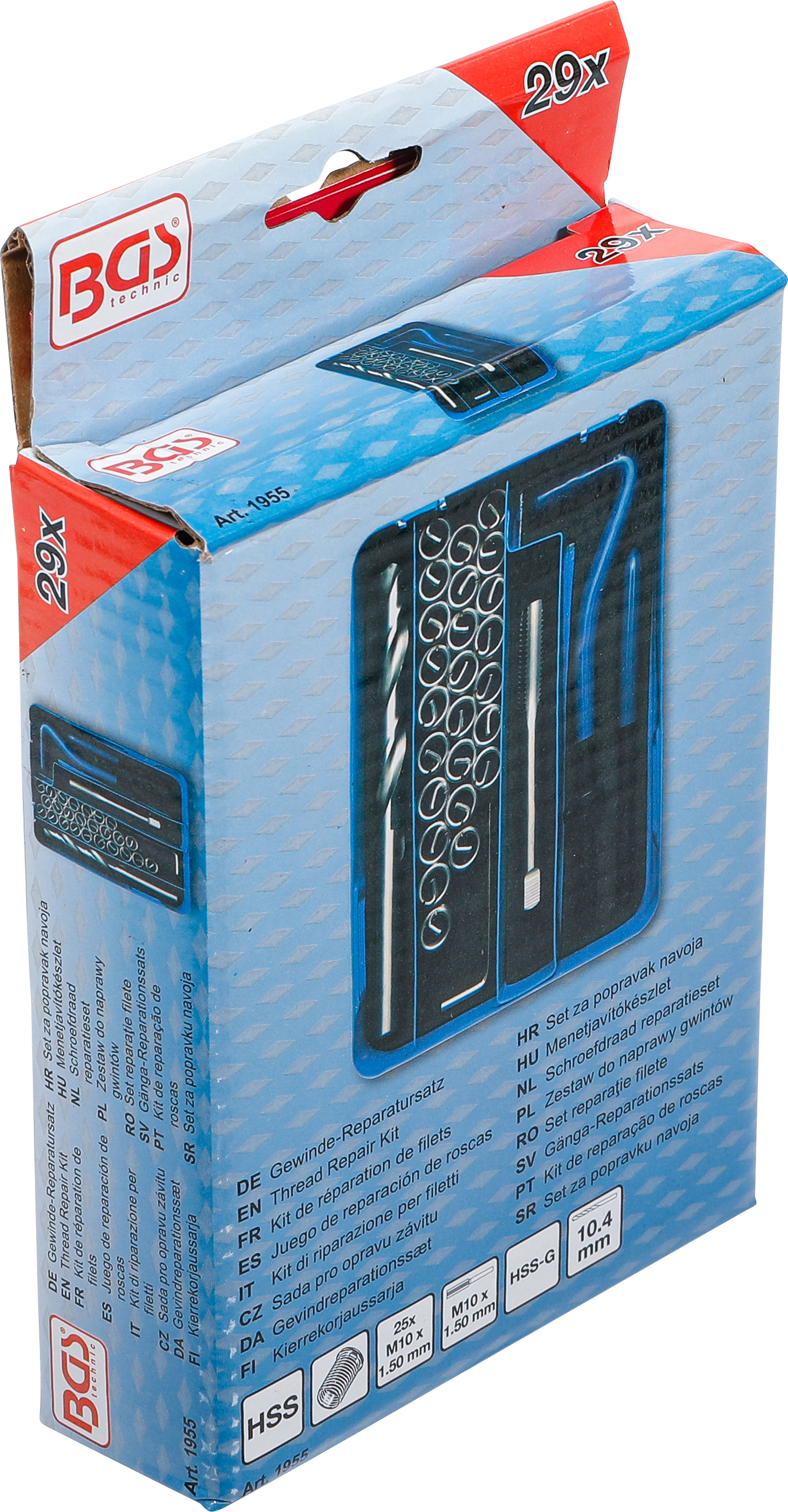 BGS Gewinde-Reparatursatz | M10 x 1,5 | 29-tlg.