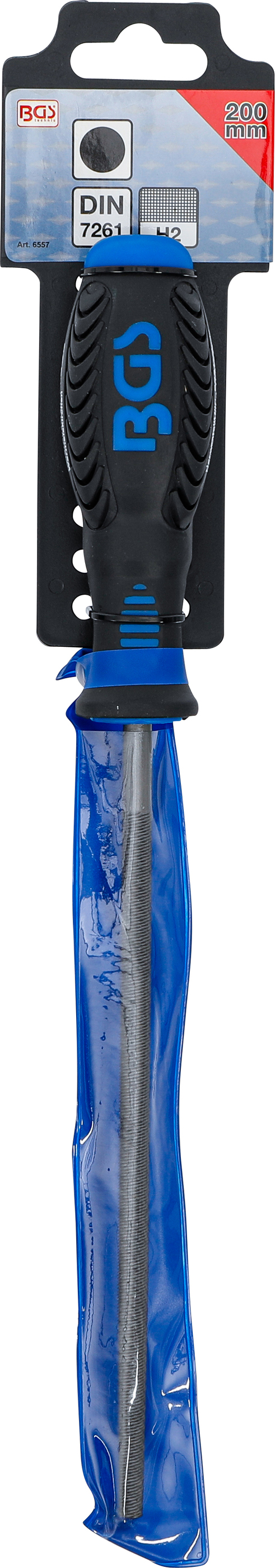 BGS Werkstattfeile | rund | Hieb 2 | 200 mm
