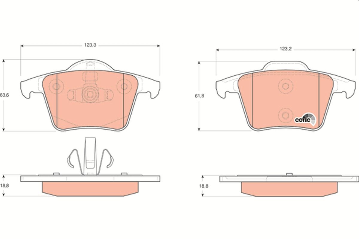 Bremsbelagsatz, Scheibenbremse
