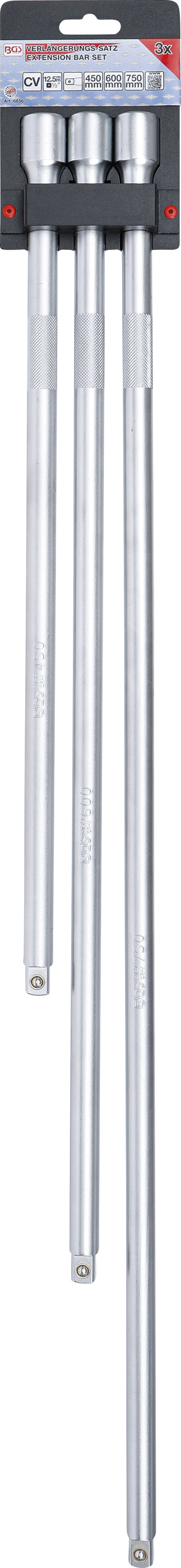 BGS Verlängerungs-Satz | 12,5 mm (1/2") | 450 / 600 / 750 mm | 3-tlg.