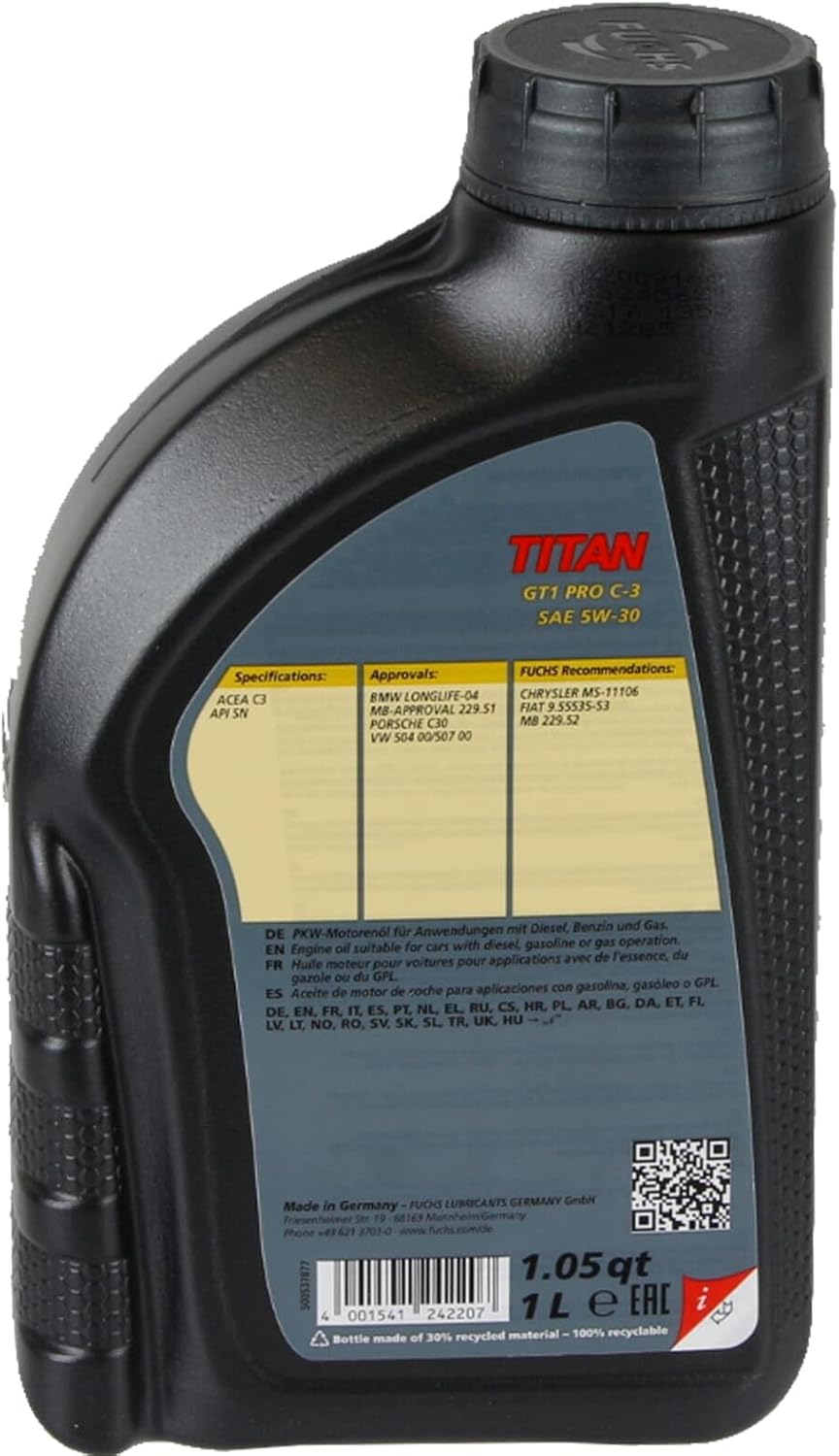 5W-30 Fuchs Titan GT1 Pro C-3 Motoröl 1 Liter