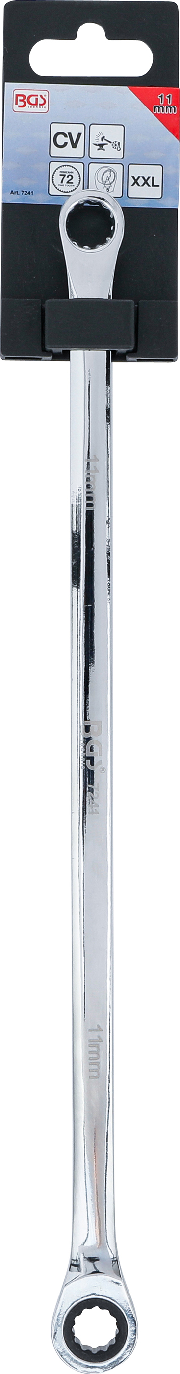 BGS Ratschenring- und Ringschlüssel | extra lang | SW 11 mm