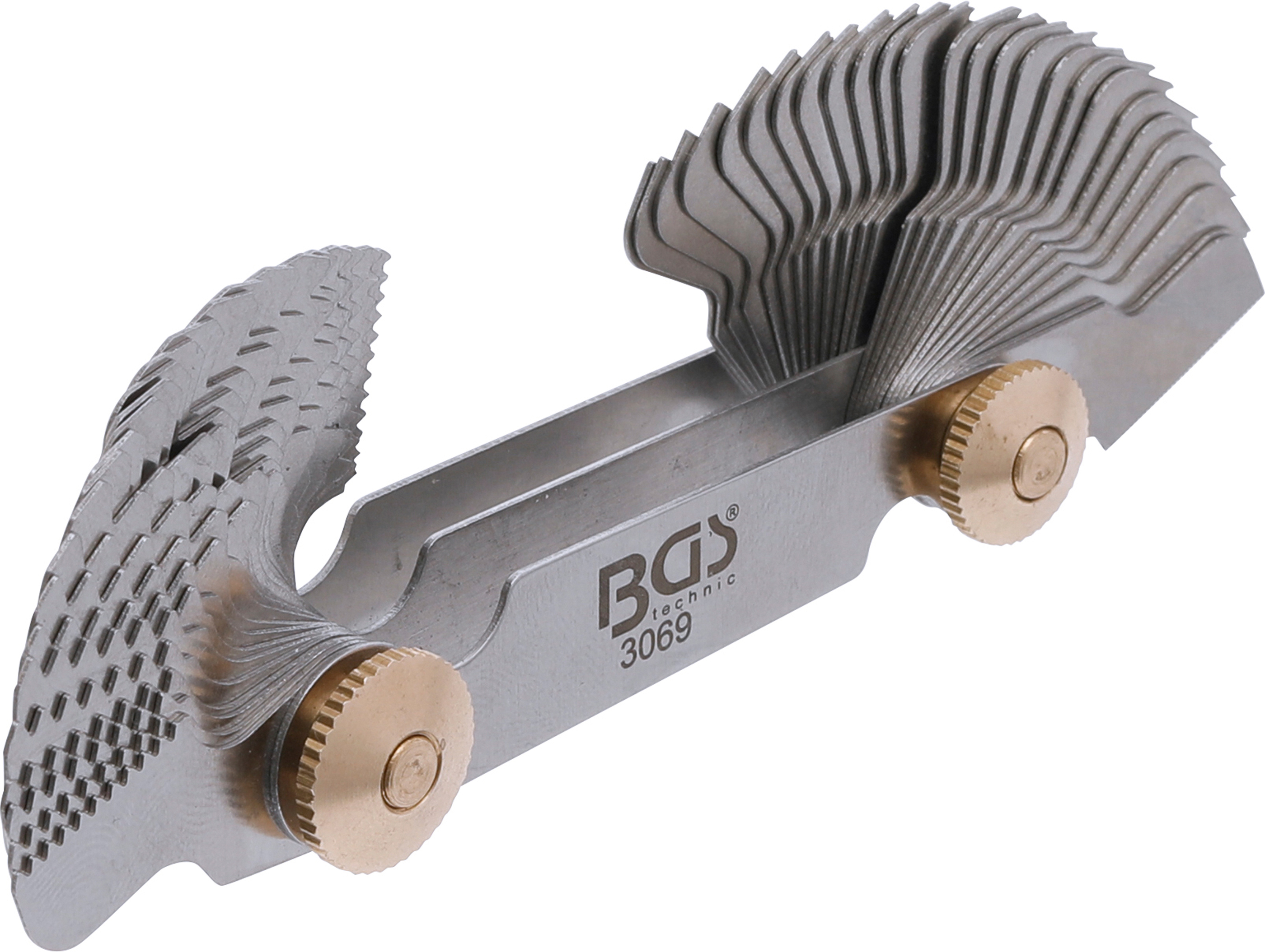 BGS Doppel-Gewindeschablone, 52 Blatt | metrisch 0,25 - 6,0 mm, Whitworth 4G - 62G