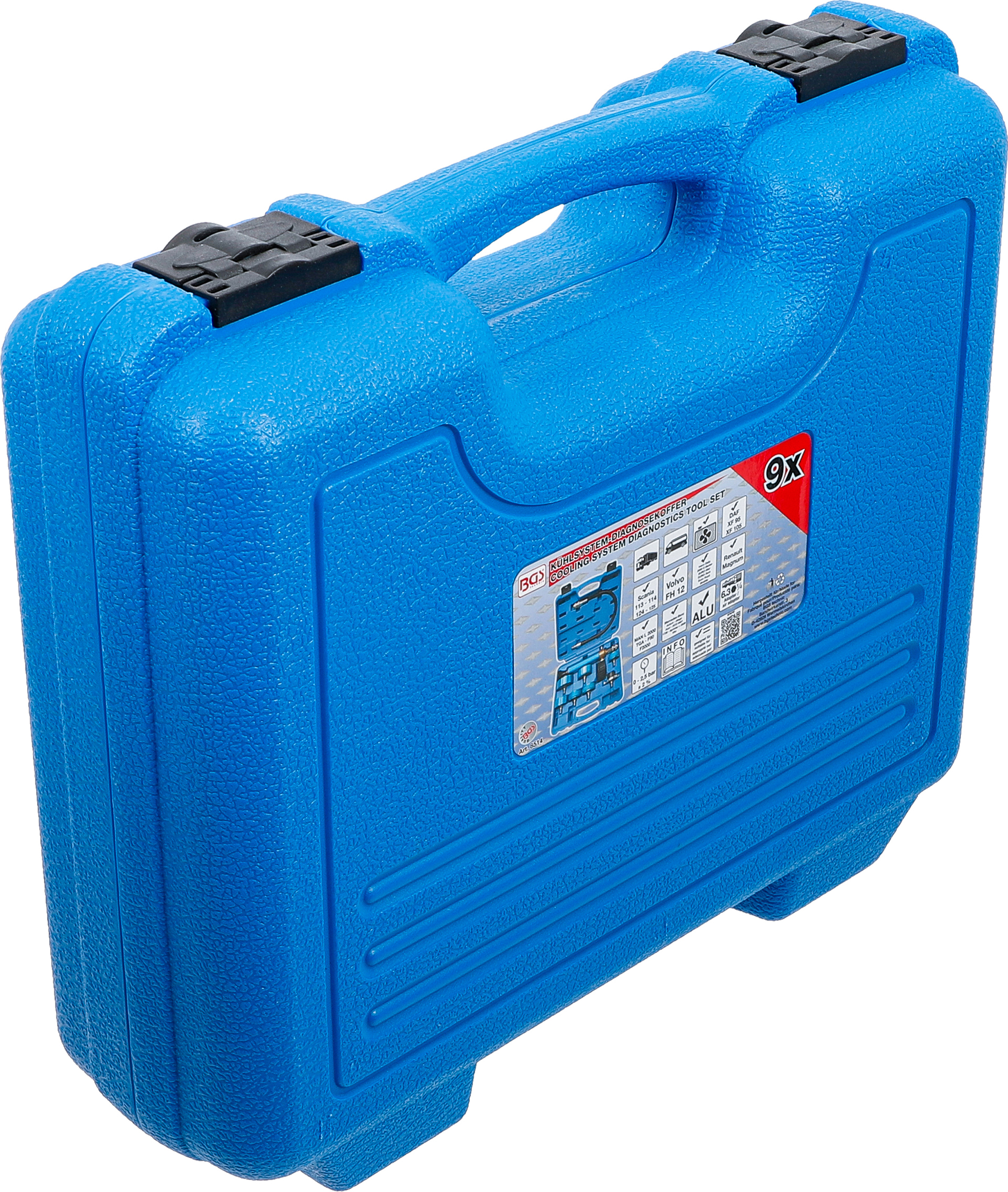 BGS Kühlsystem-Diagnosekoffer | 9-tlg.