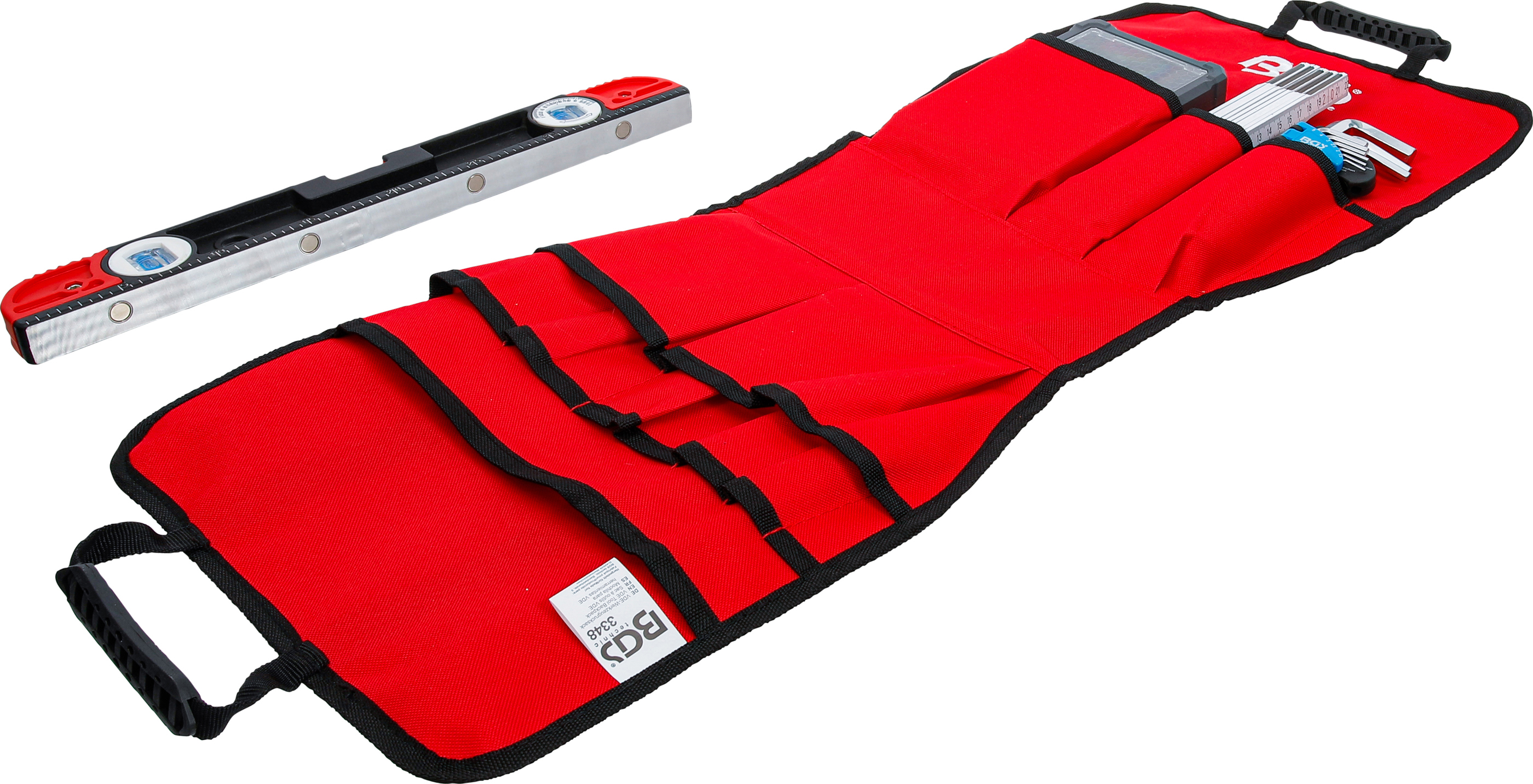 BGS VDE-Werkzeugrucksack | mit Teleskopgriff, fahrbar | 27-tlg.