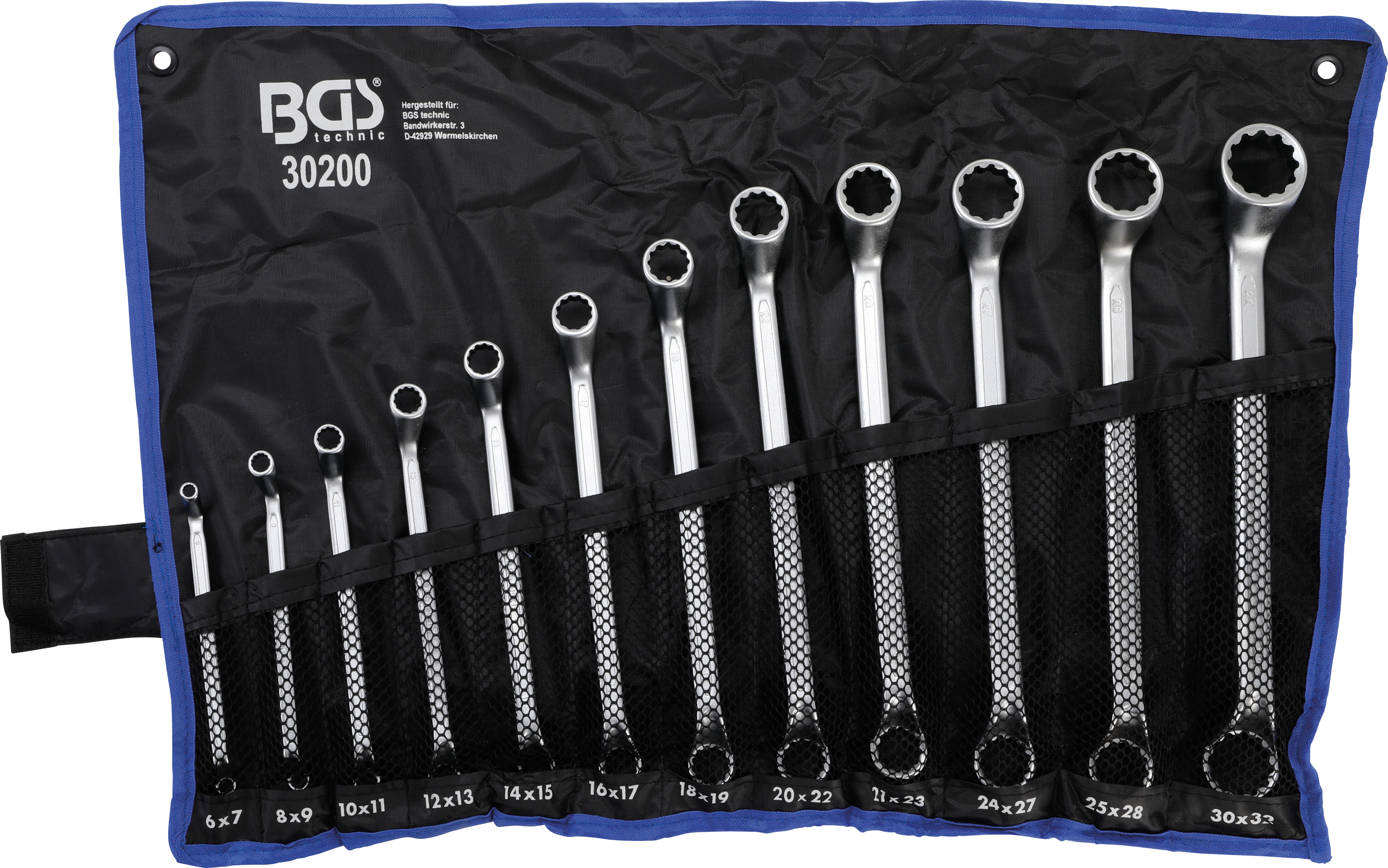 BGS Doppel-Ringschlüssel-Satz | tief gekröpft | SW 6 - 32 mm | 12-tlg.