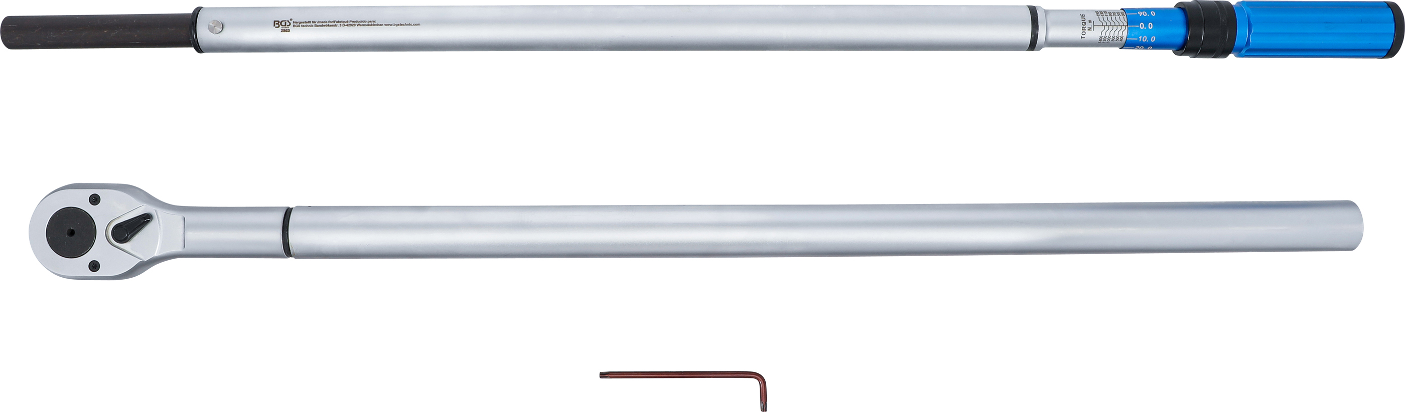 BGS Drehmomentschlüssel | Abtrieb Außenvierkant 25 mm (1") | 300 - 1500 Nm