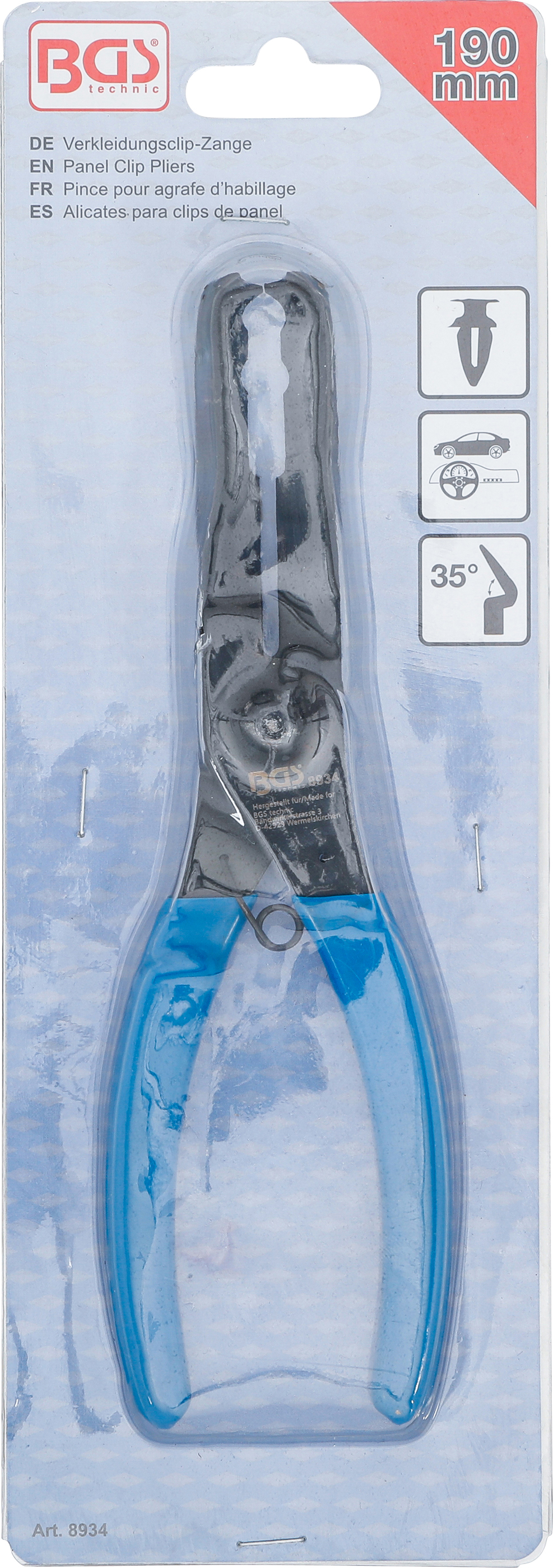 BGS Verkleidungsclip-Zange | 190 mm