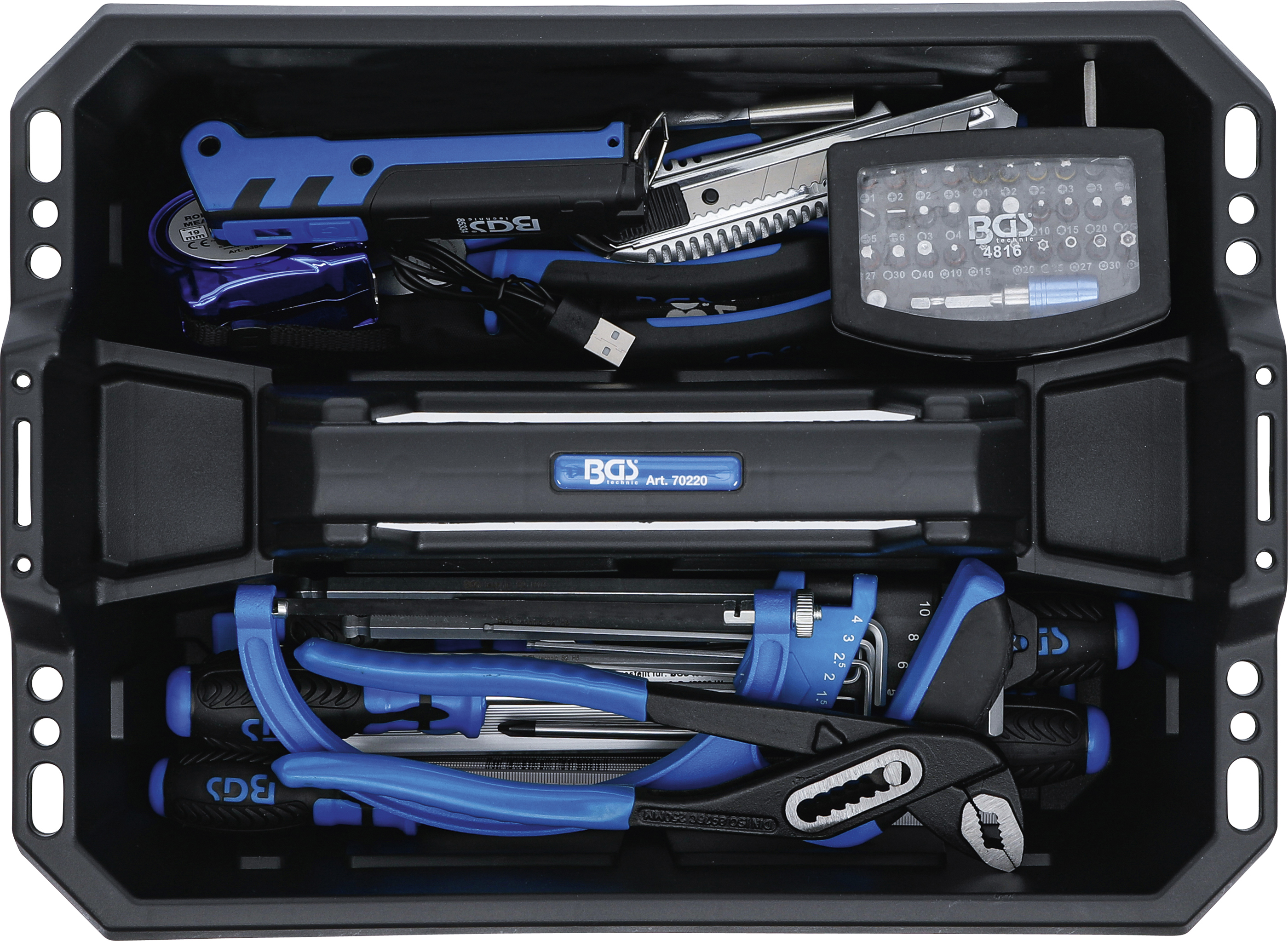 BGS Werkzeug-Tragekasten | Kunststoff | inkl. Werkzeug-Sortiment | 66-tlg.
