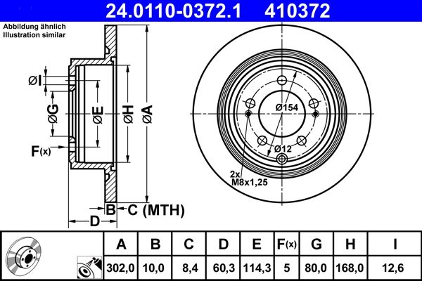 Bremsscheibe “ATE 302 mm, 10 mm, 8,4 mm”