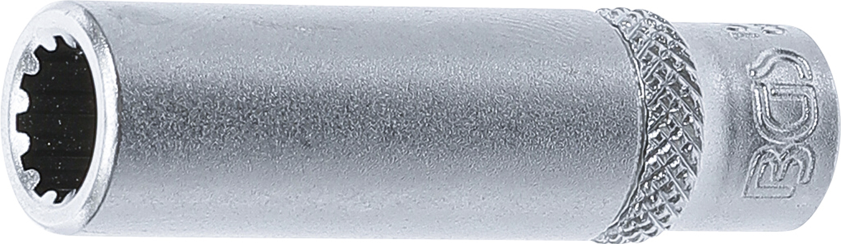 BGS Steckschlüssel-Einsatz Gear Lock, tief | Antrieb Innenvierkant 6,3 mm (1/4") | SW 8 mm
