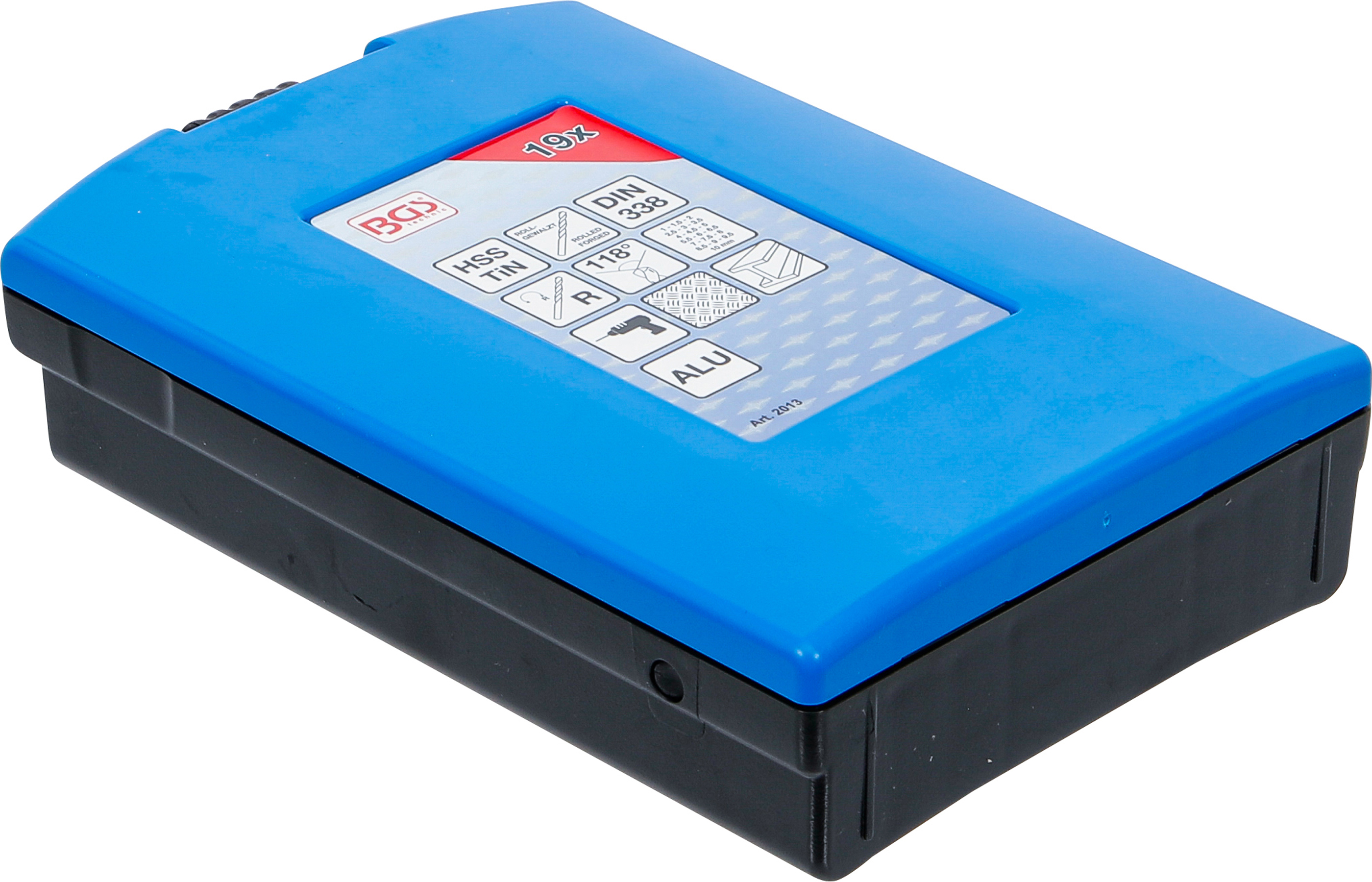 BGS Spiralbohrer-Satz | HSS | titan-nitriert | 1 - 10 mm | 19-tlg.