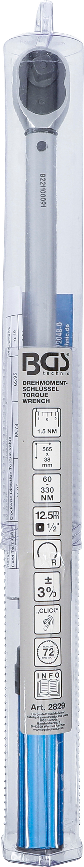 BGS Drehmomentschlüssel | Abtrieb Außenvierkant 12,5 mm (1/2") | 60 - 330 Nm