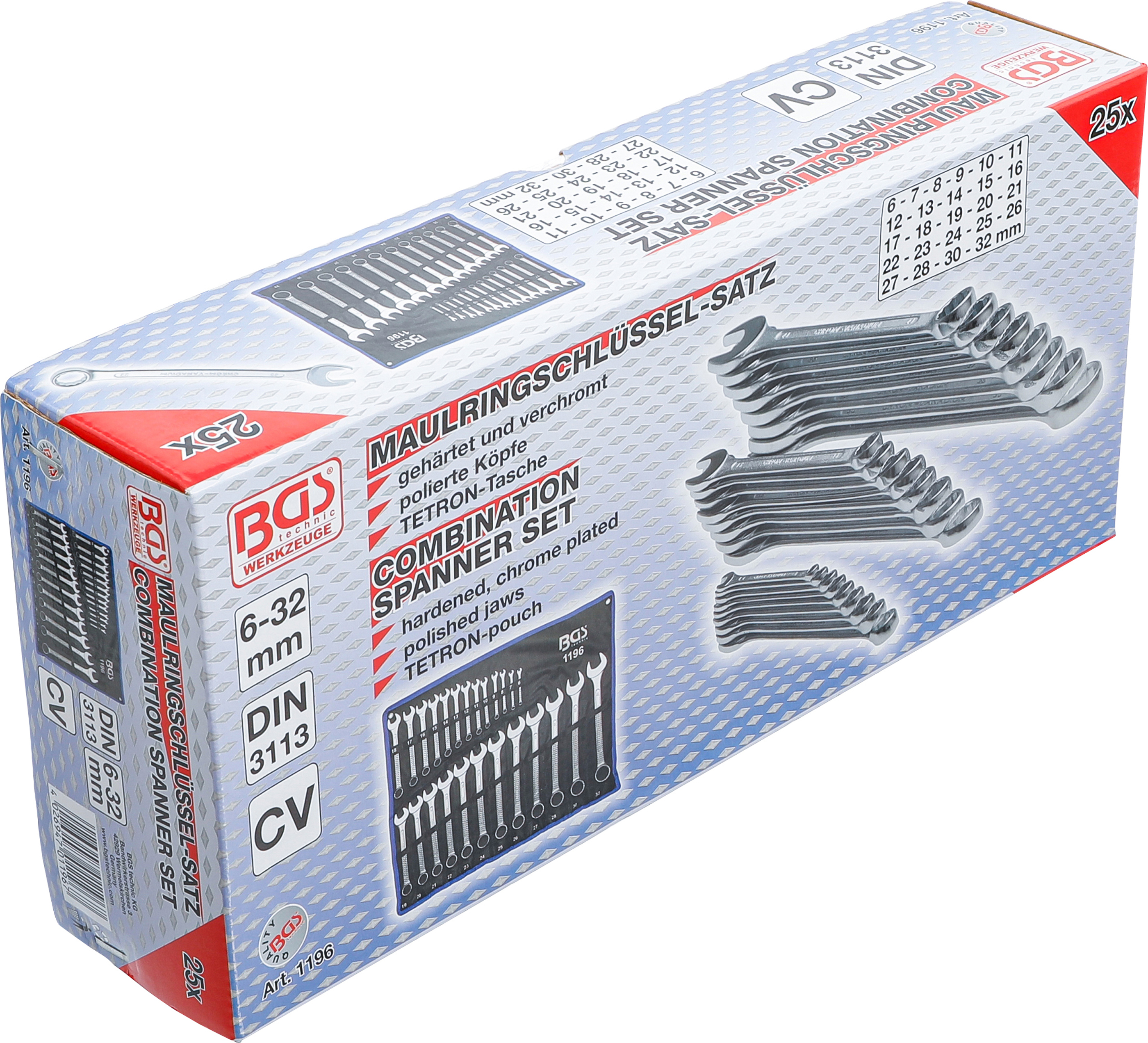 BGS Maul-Ringschlüssel-Satz | SW 6 - 32 mm | 25-tlg.