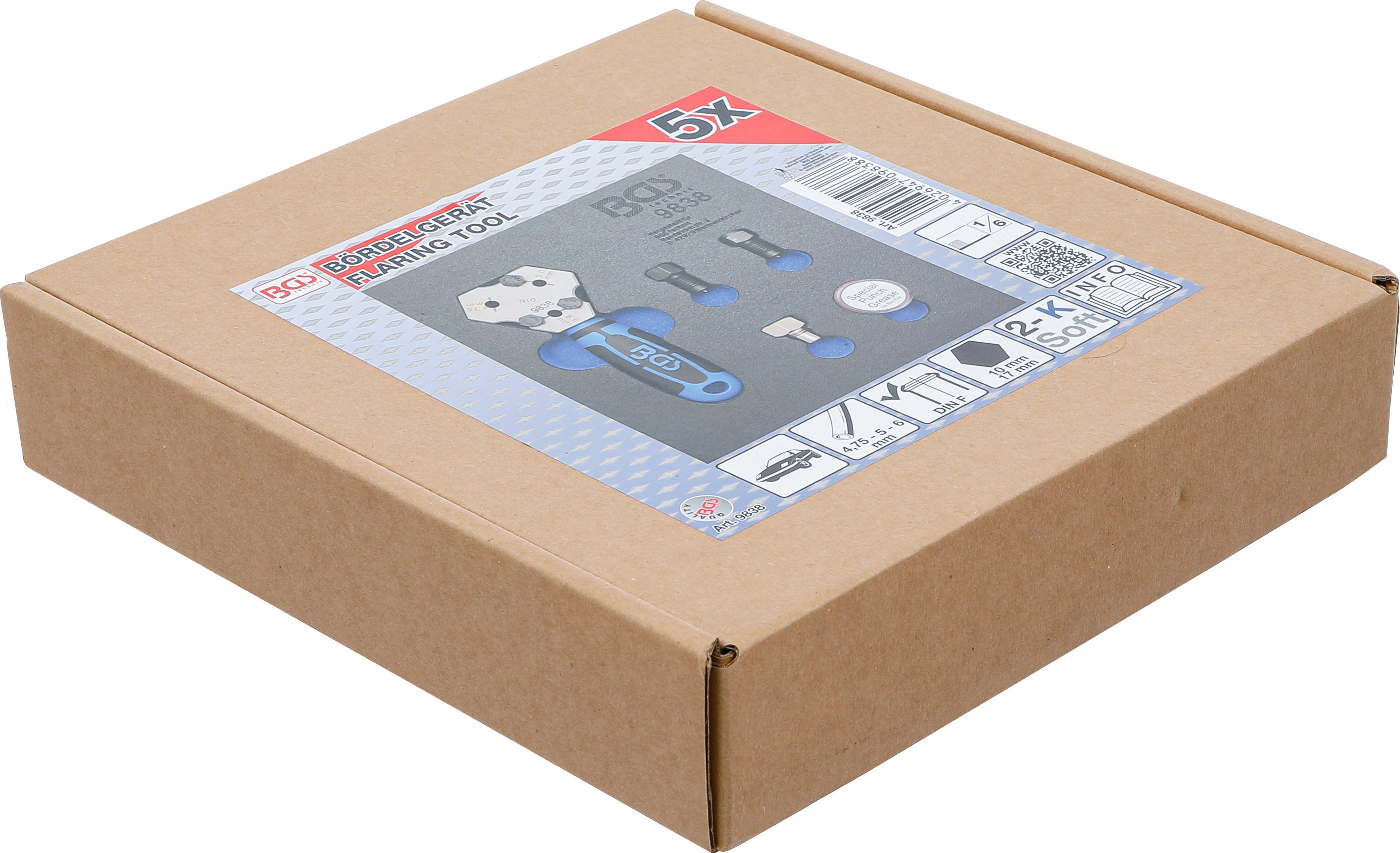 BGS Werkstattwageneinlage 1/6: Bördelgerät | DIN 4,75 / 5 / 6 mm