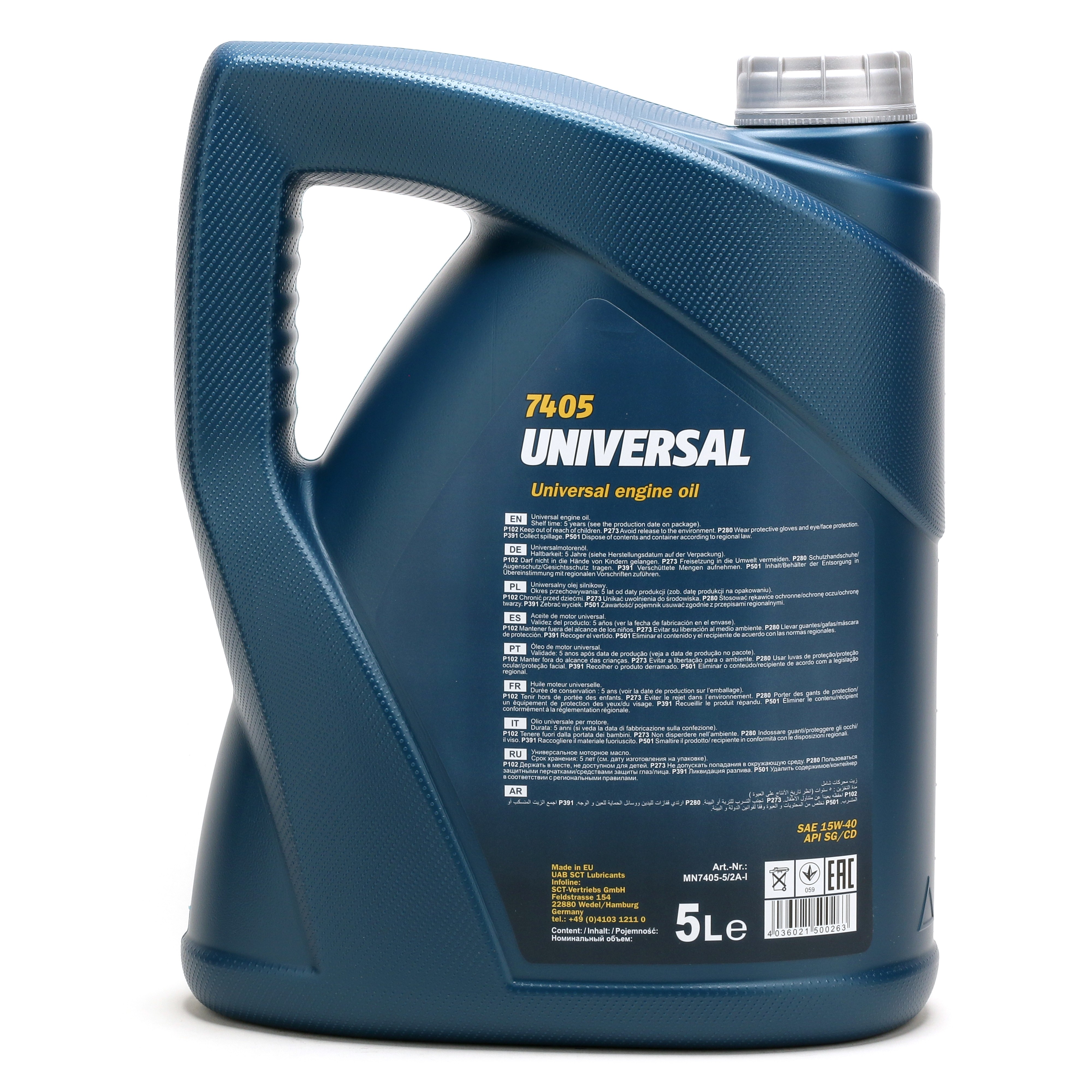 15W-40 Mannol 7405 Universal Motoröl 5 Liter