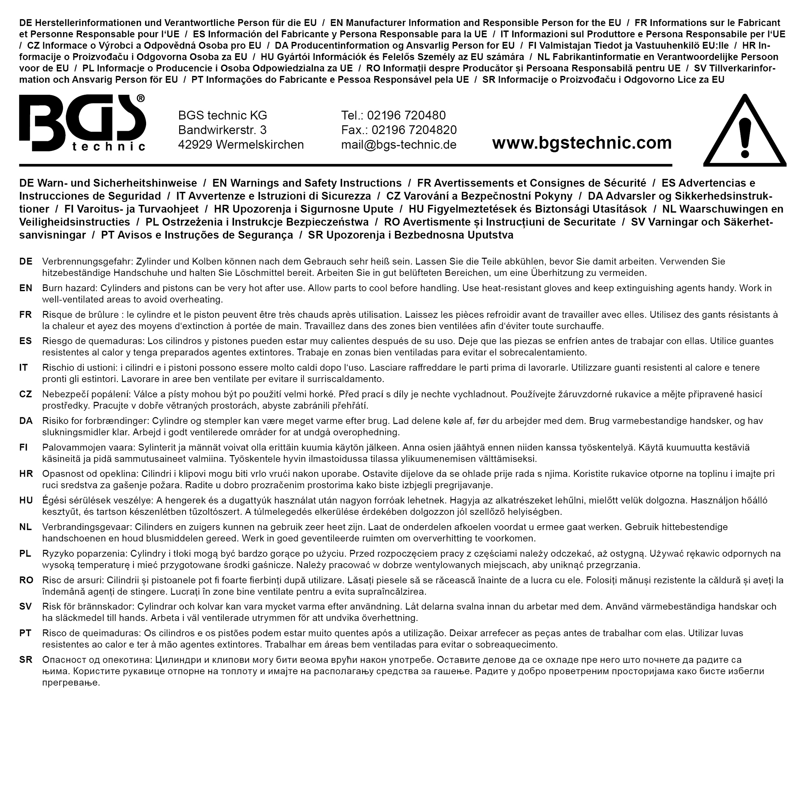 BGS Kolbenring-Spannband-Satz