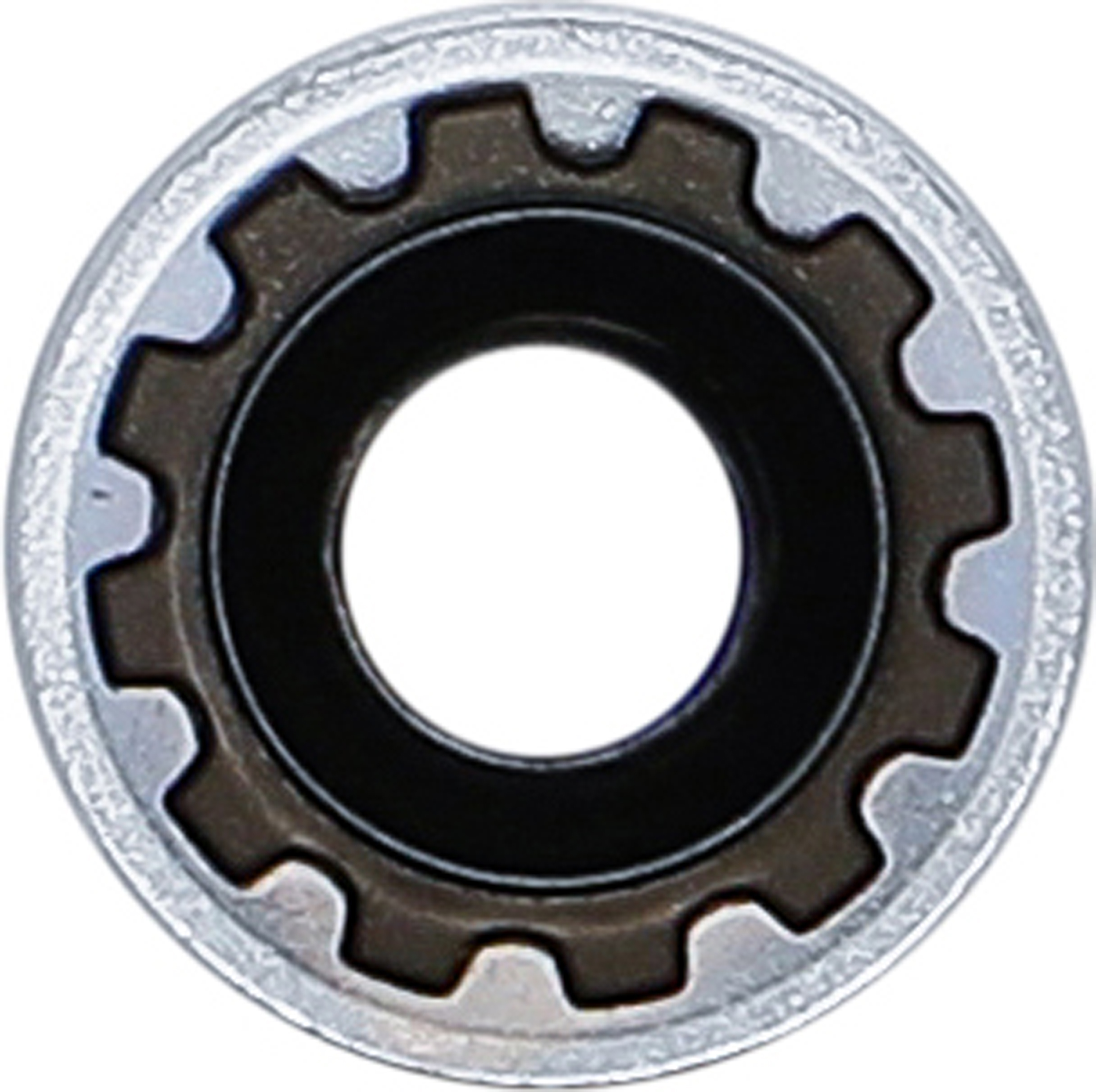 BGS Steckschlüssel-Einsatz Gear Lock, tief | Antrieb Innenvierkant 6,3 mm (1/4") | SW 10 mm