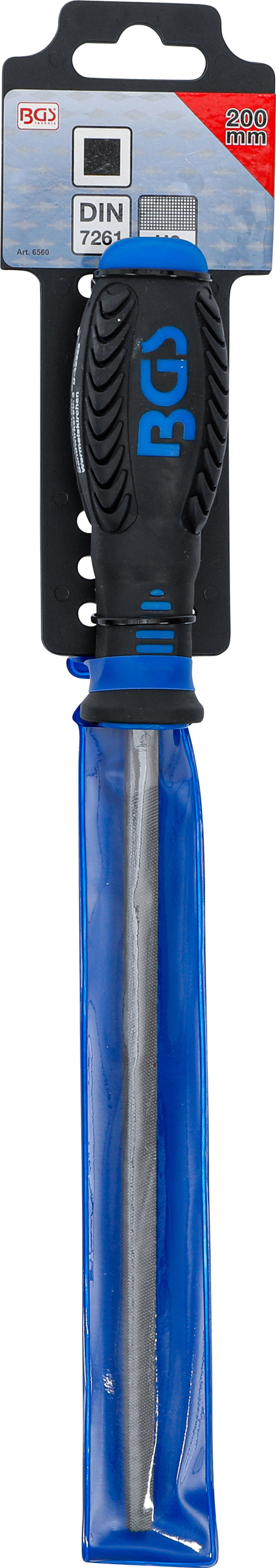 BGS Werkstattfeile | vierkant | Hieb 2 | 200 mm