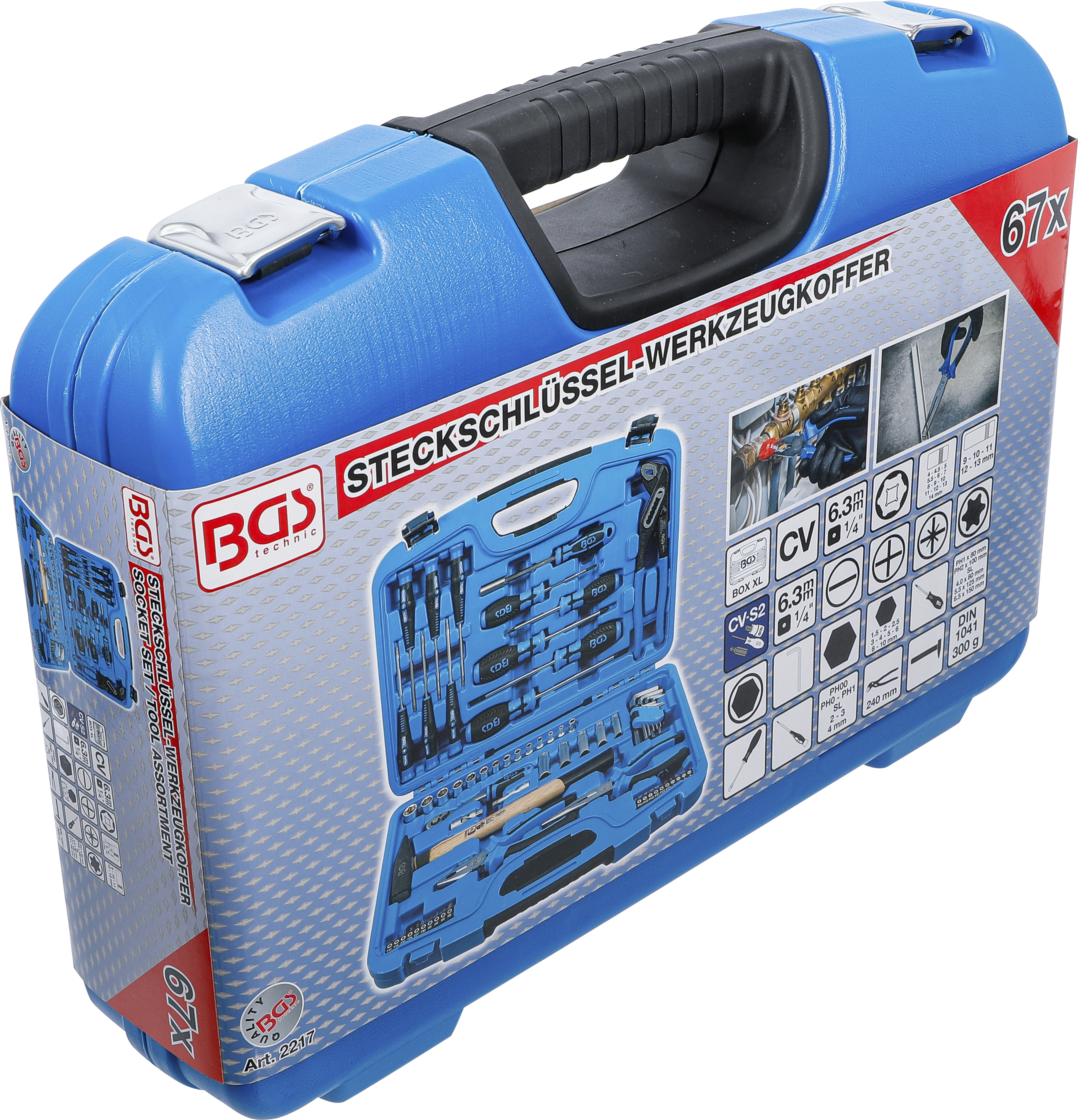 BGS Steckschlüssel-Werkzeugkoffer | 67-tlg.