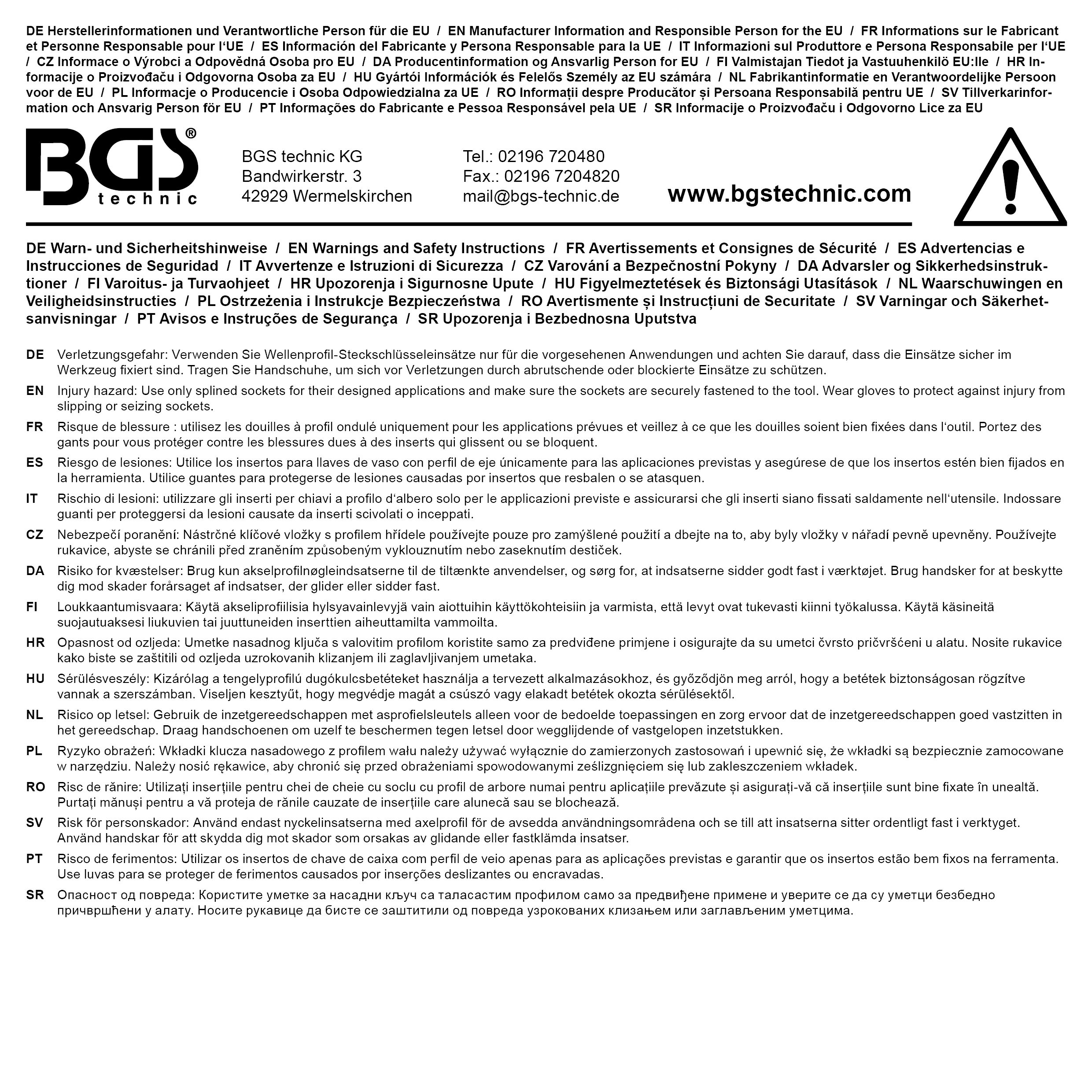 BGS Steckschlüssel-Einsatz Super Lock | Antrieb Innenvierkant 10 mm (3/8") | SW 21 mm