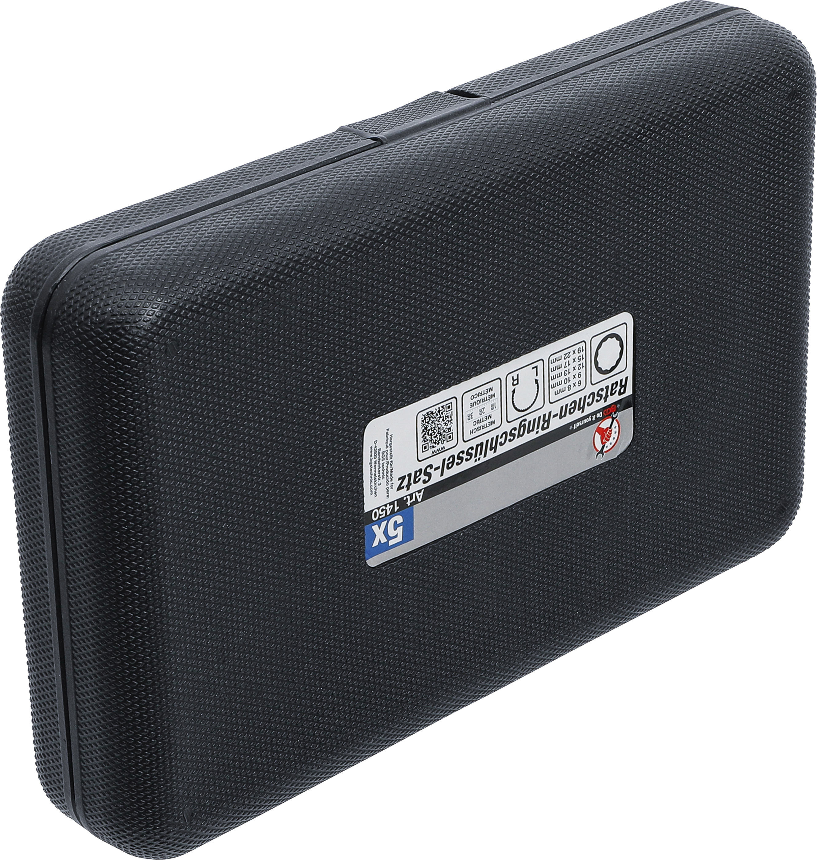 BGS Ratschen-Ringschlüssel-Satz, gerade, umschaltbar | SW 6 x 8 - 19 x 22 mm | 5-tlg.