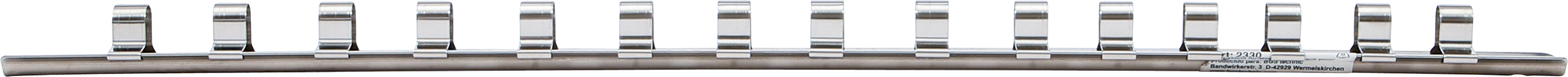 BGS Aufsteckschiene mit 15 Clips | 10 mm (3/8")