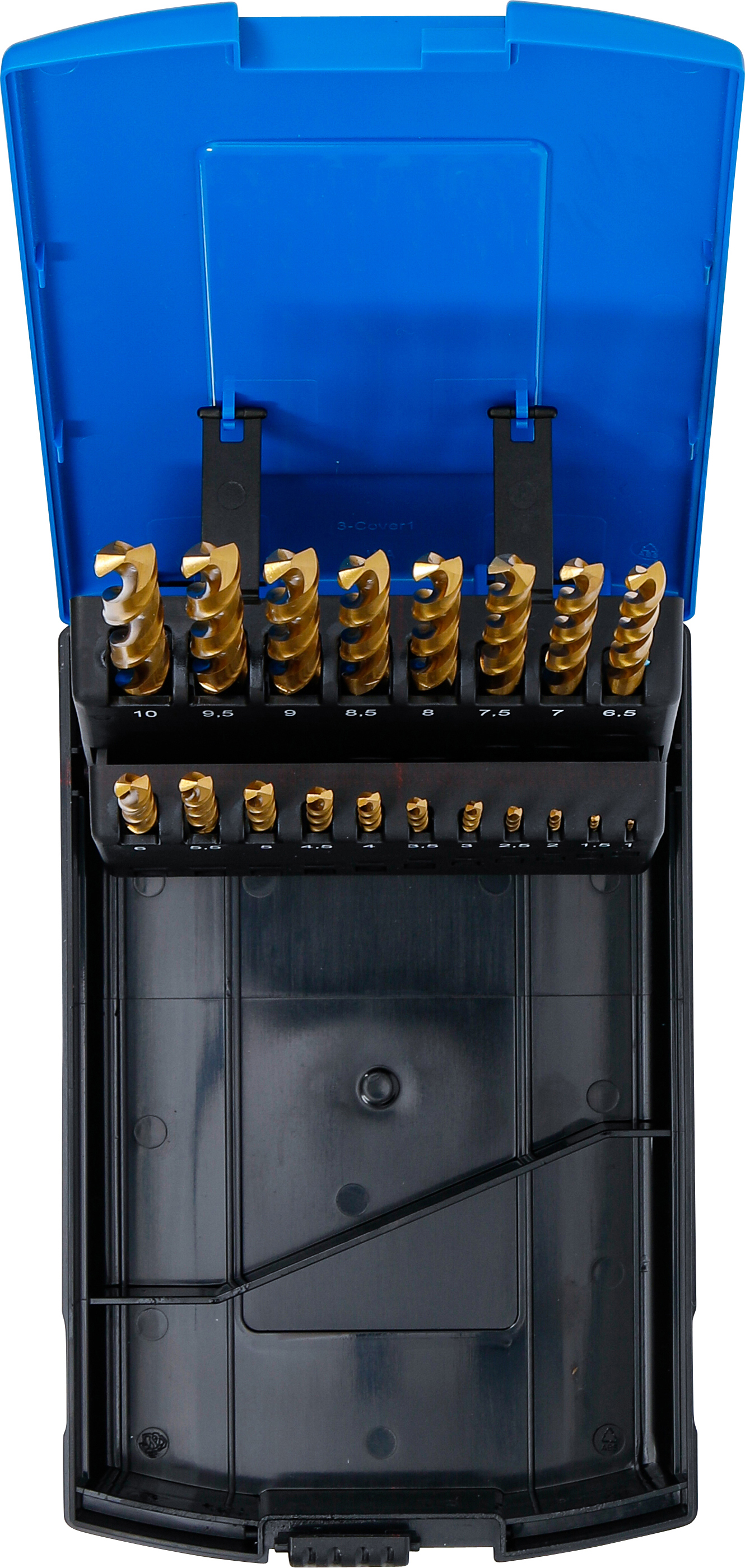 BGS Spiralbohrer-Satz | HSS-G | titan-nitriert | 1 - 10 mm | 19-tlg.