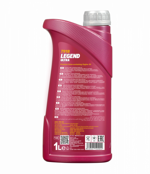 0W-20 Mannol 7918 Legend Ultra Motoröl 1 Liter