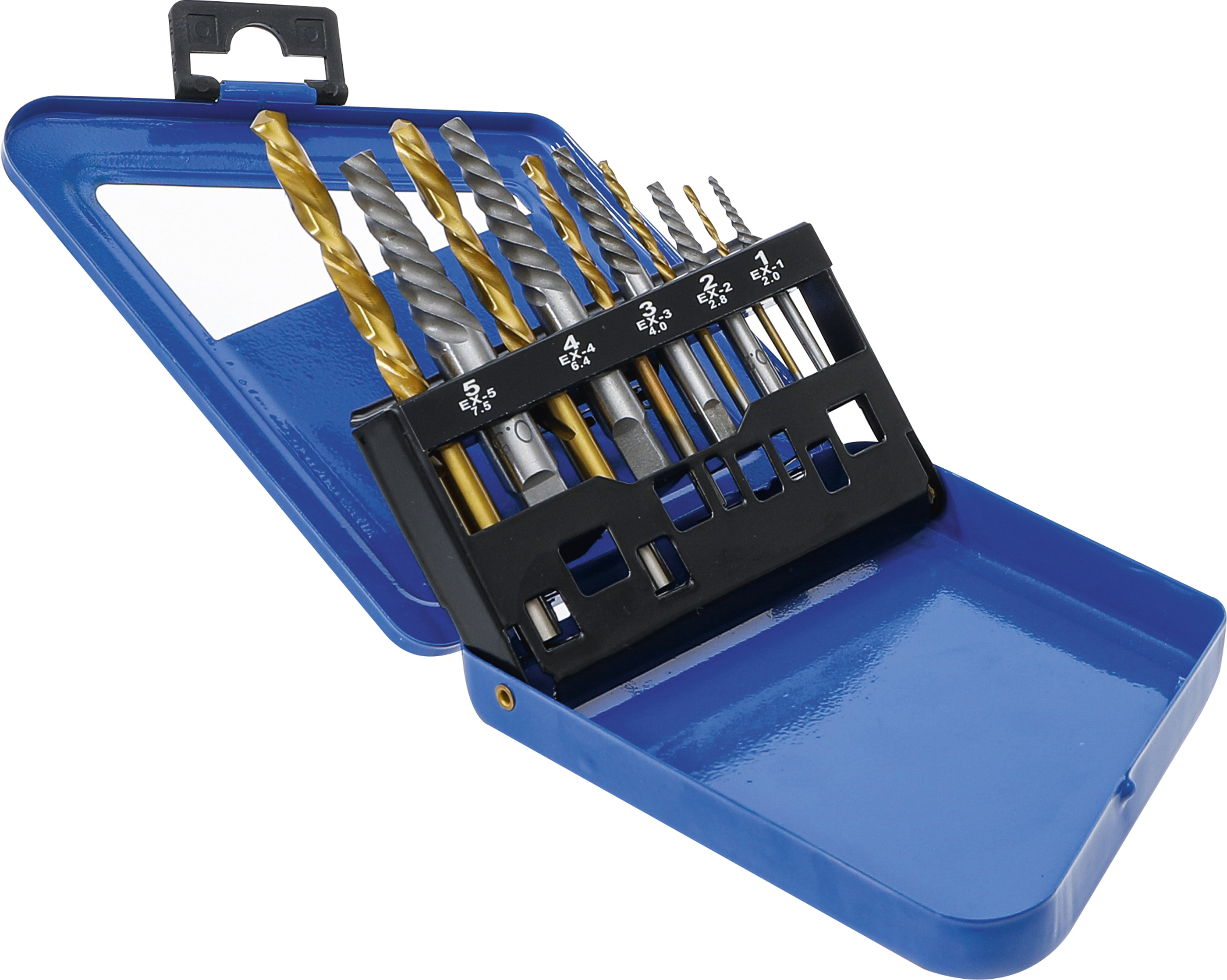 BGS Schraubenausdreher- & Linksbohrer-Satz | HSS | titan-nitriert | 2 - 7,5 mm | 10-tlg.