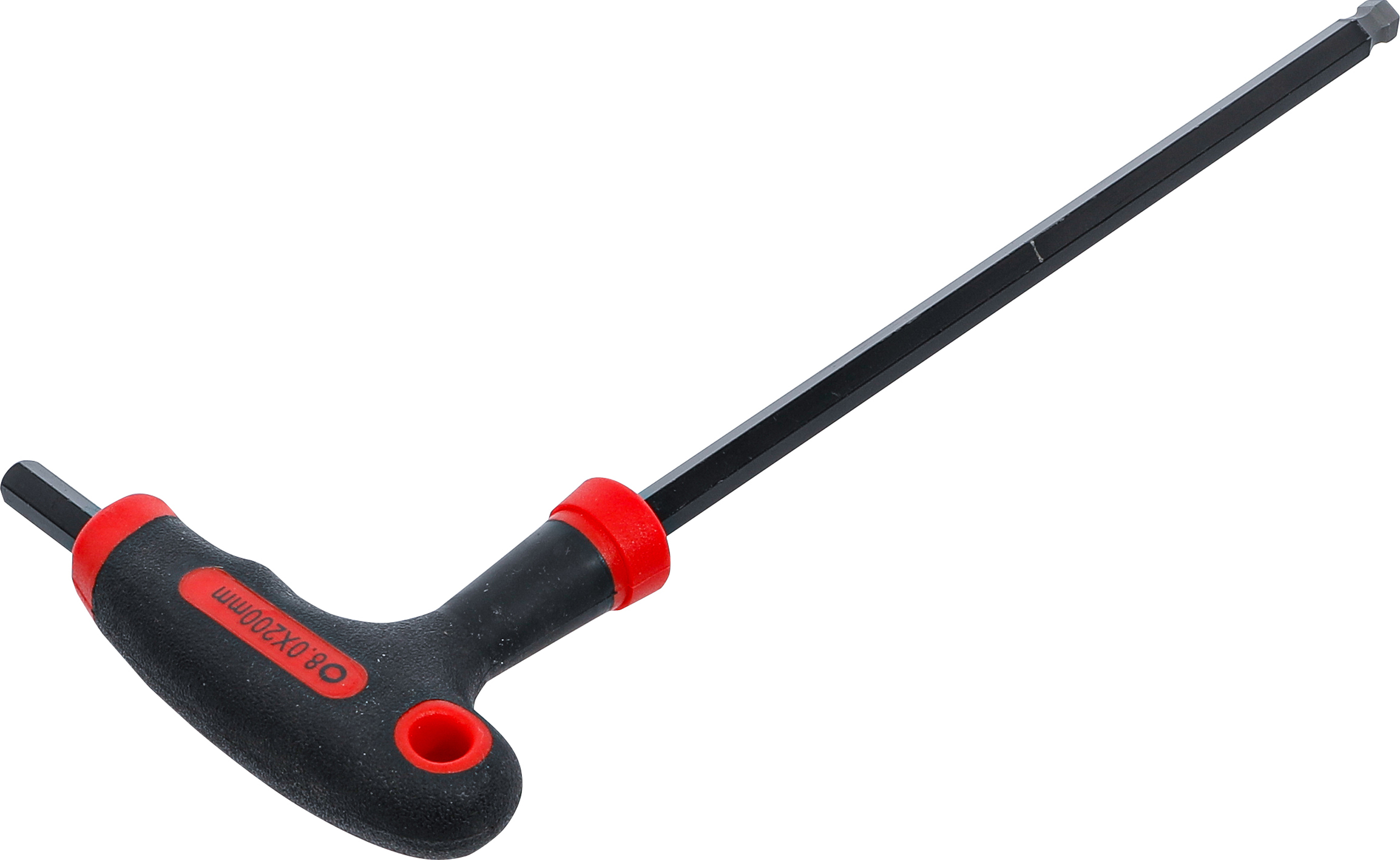 BGS Schraubendreher mit T-Griff und seitlicher Klinge | Innensechskant / Innensechskant mit Kugelkopf 8 mm