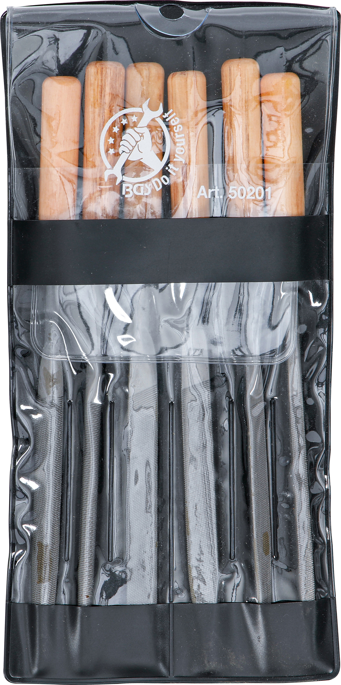 BGS Schlüsselfeilen-Satz | Holzheft | 100 mm | 6-tlg.