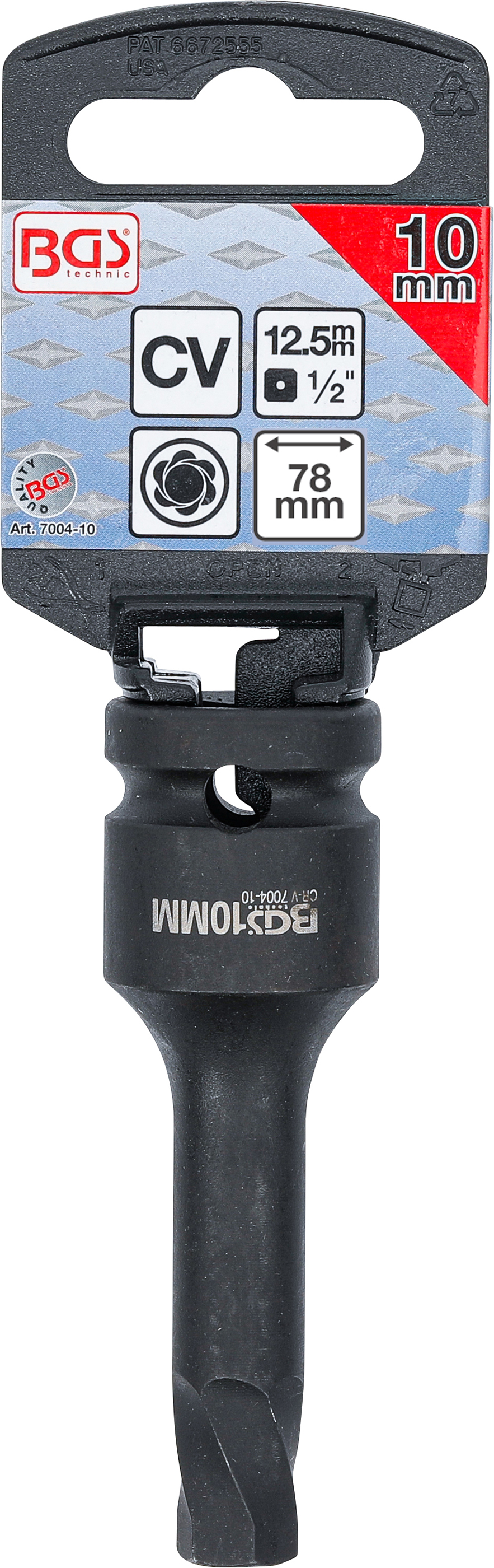 BGS Schraubenausdreher | Antrieb Innenvierkant 12,5 mm (1/2") | für defekten Innensechskant 10 mm