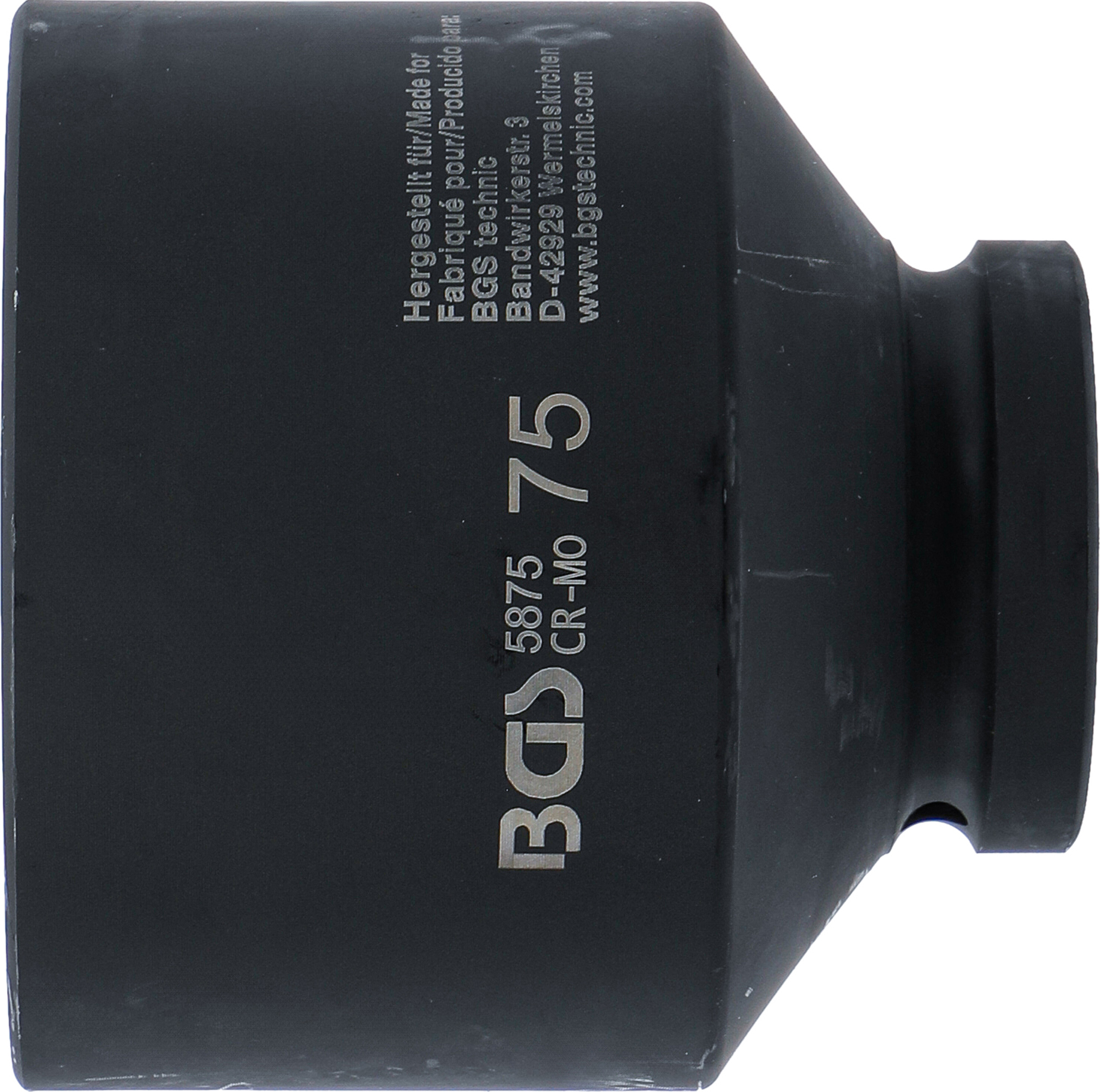 BGS Kraft-Steckschlüssel-Einsatz Sechskant | Antrieb Innenvierkant 25 mm (1") | SW 75 mm