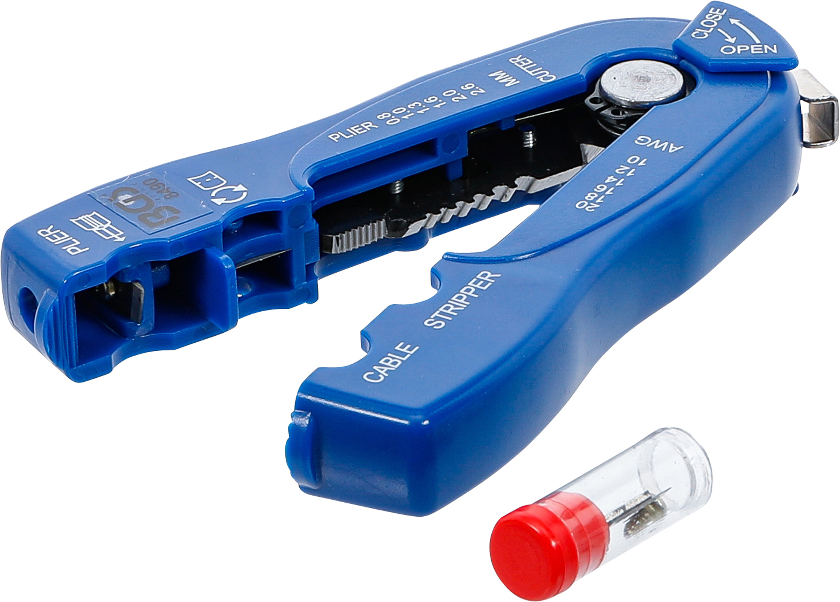 BGS Draht-/Kabel-Abisolierer "2-IN-1" | 0,8 - 2,6 mm