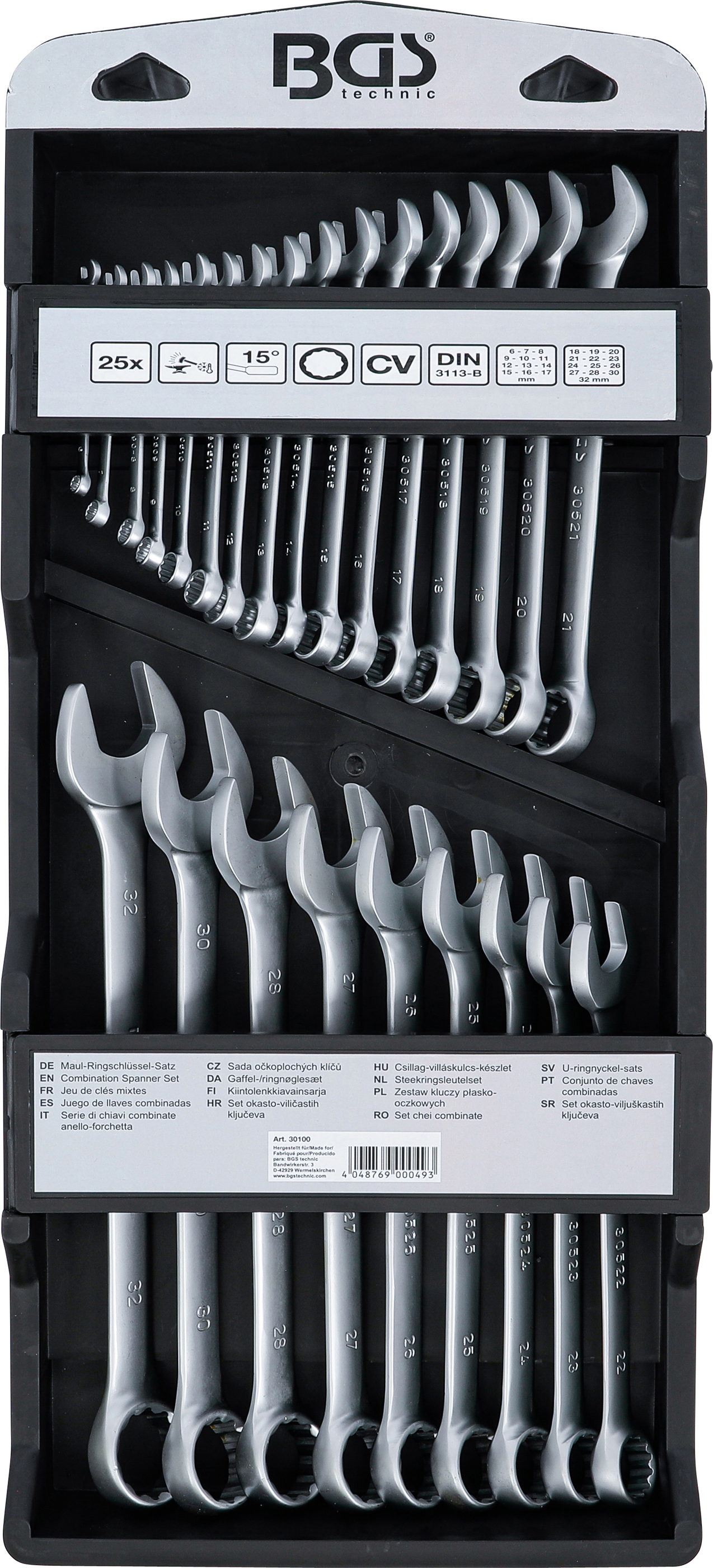 BGS Maul-Ringschlüssel-Satz | SW 6 - 32 mm | 25-tlg.