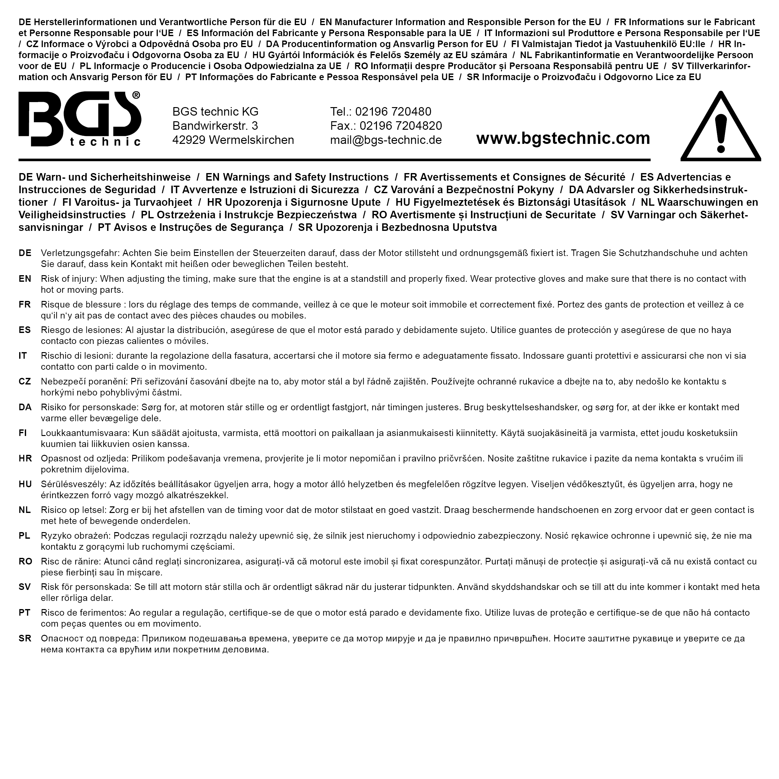 BGS Einspritzpumpenrad-Arretierung | für Renault