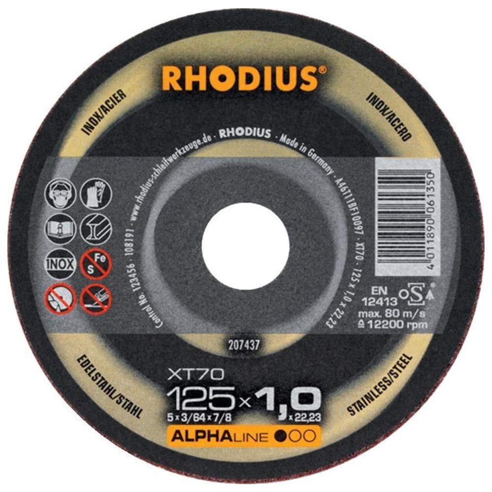 Rhodius Alpha Box XT70 Trennscheibe Metall Inox 125 mm/1 mm 10er