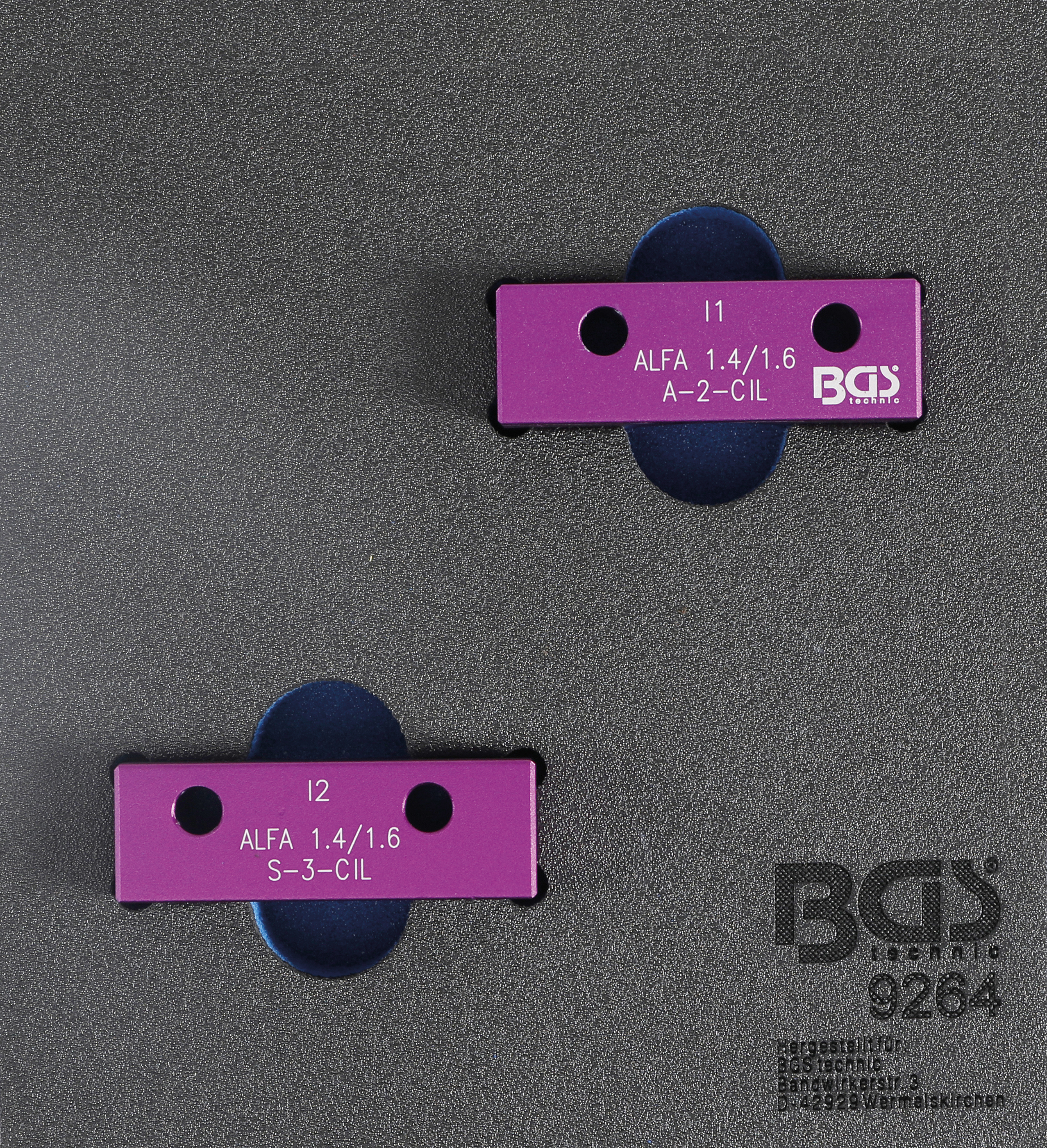 BGS Werkstattwageneinlage 1/6: Nockenwellen-Arretierwerkzeug-Satz | für Alfa Romeo 1.6l 16V