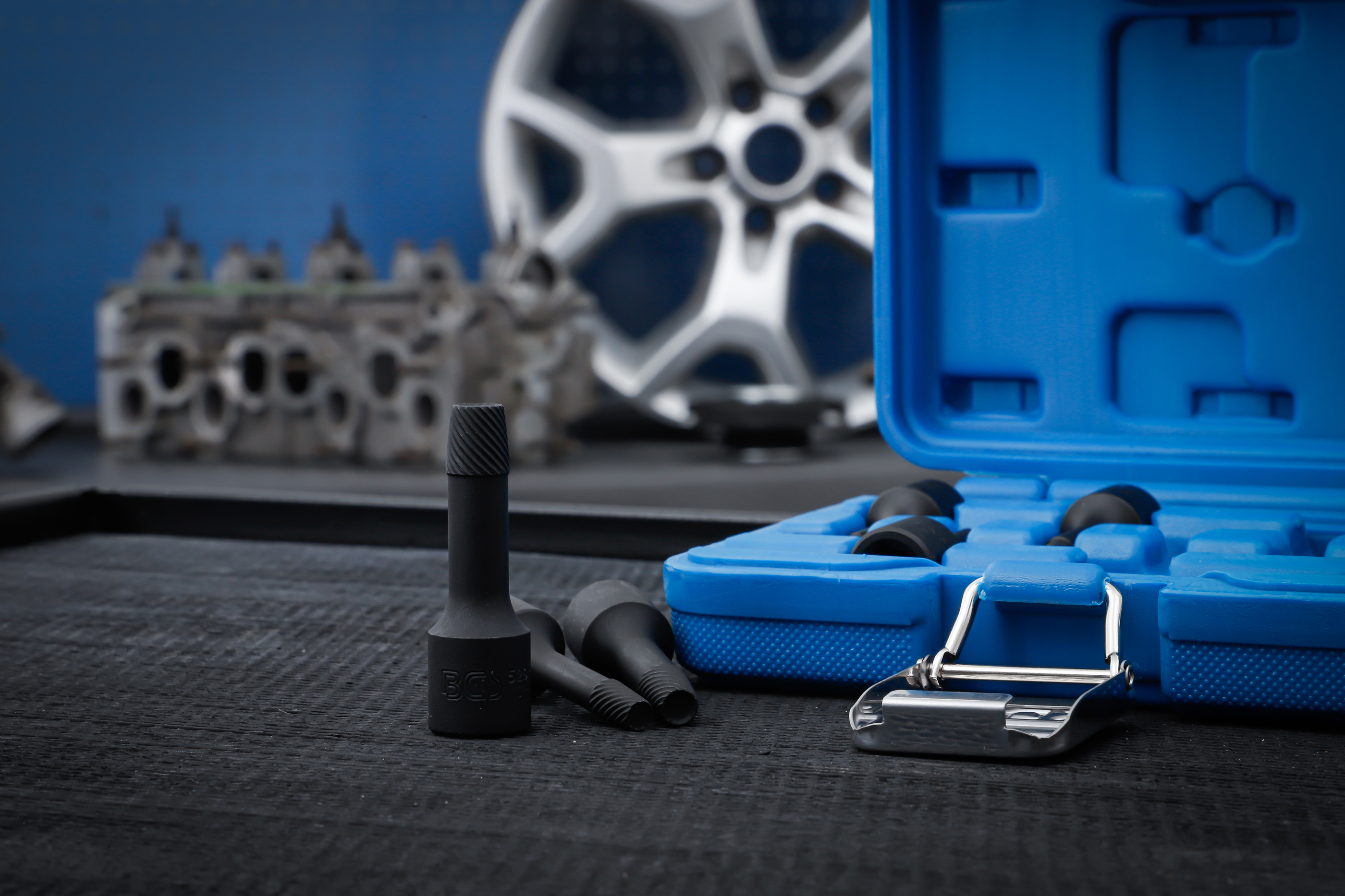 BGS Spiral-Profil-Steckschlüssel-Satz / Schraubenausdreher | Antrieb Innenvierkant 10 mm (3/8") | 2 - 10 mm | 6-tlg.