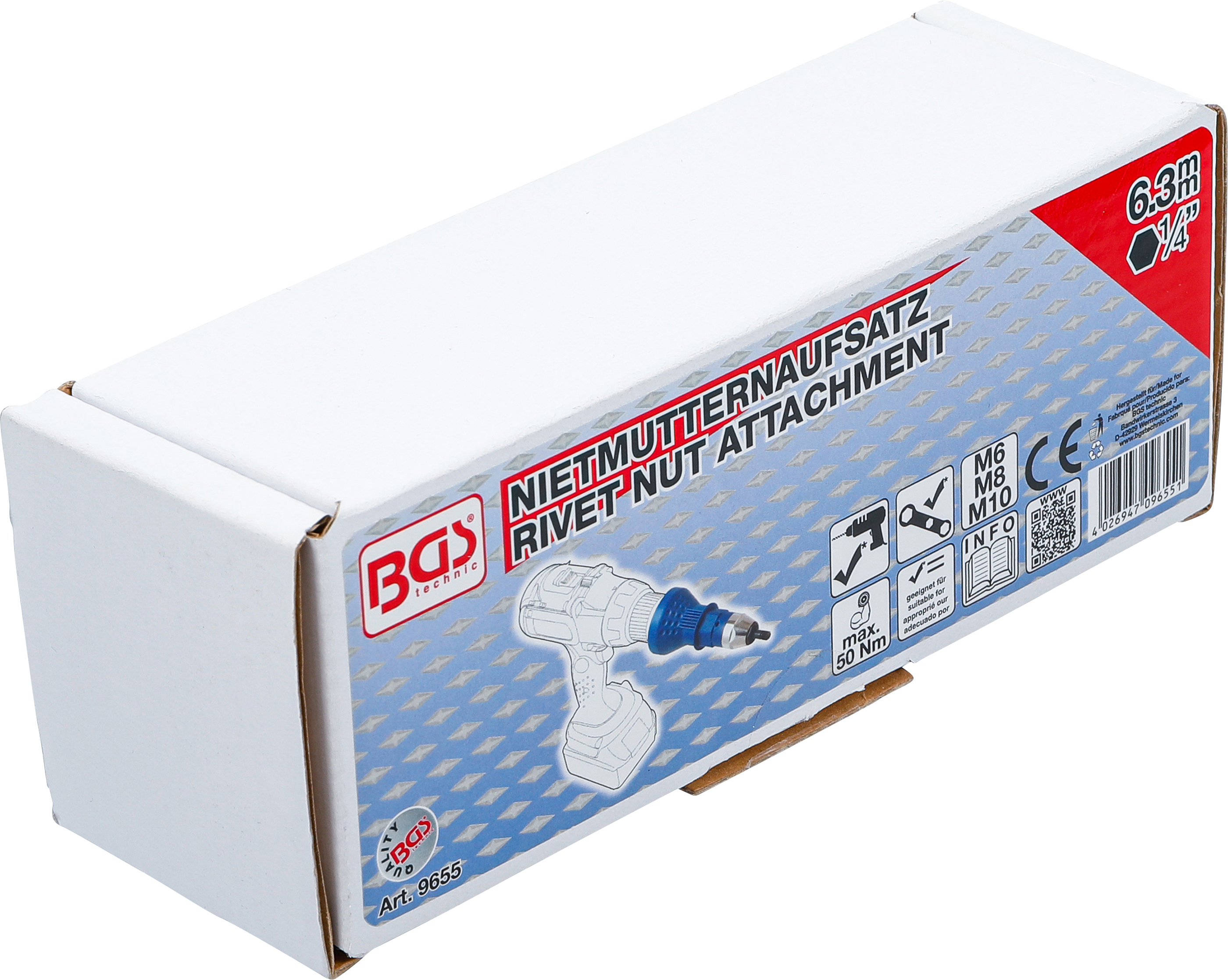 BGS Nietmutternaufsatz | M6 / M8 / M10