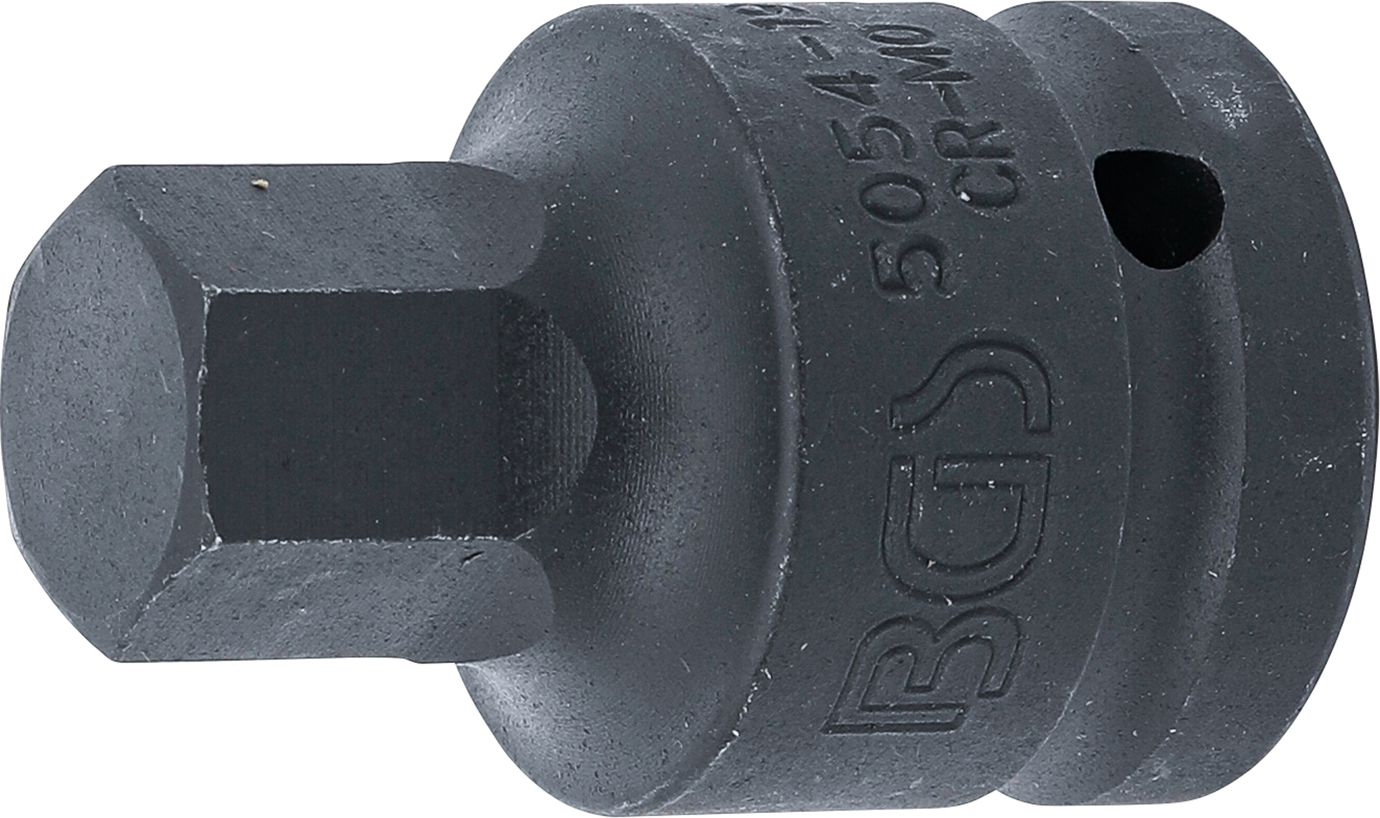 BGS Kraft-Bit-Einsatz | Länge 55 mm | Antrieb Innenvierkant 20 mm (3/4") | Innensechskant 19 mm