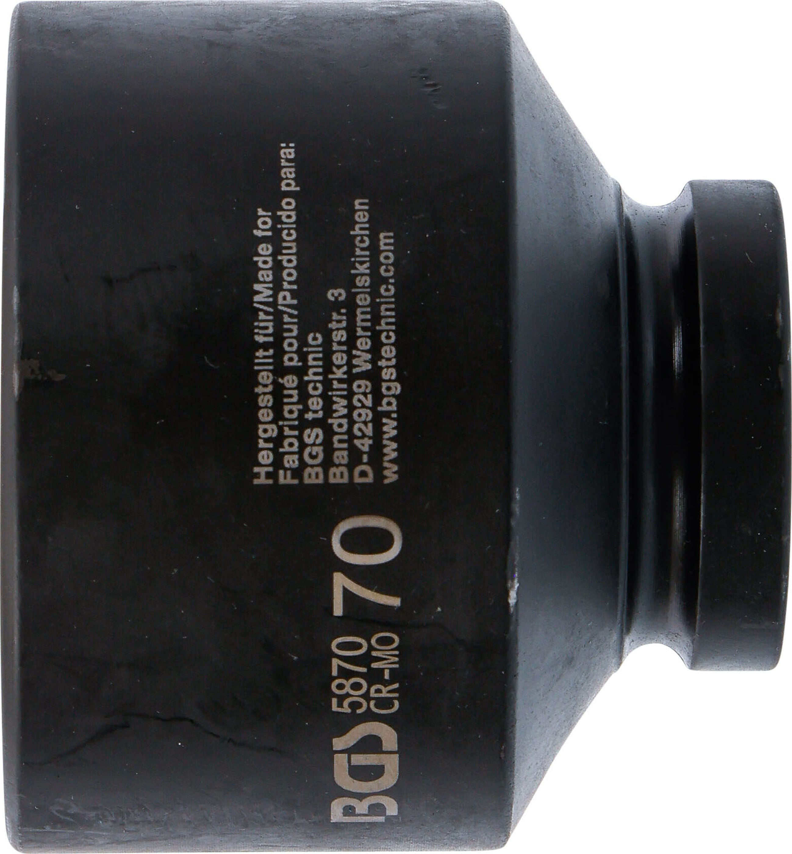 BGS Kraft-Steckschlüssel-Einsatz Sechskant | Antrieb Innenvierkant 25 mm (1") | SW 70 mm