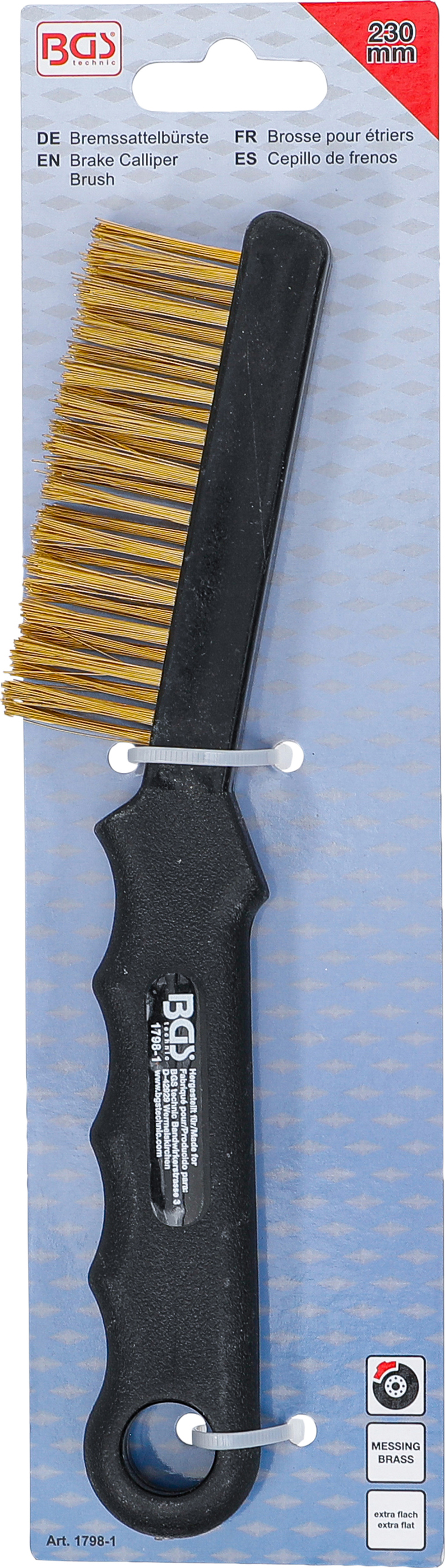 BGS Bremssattelbürste | Messing | 220 mm