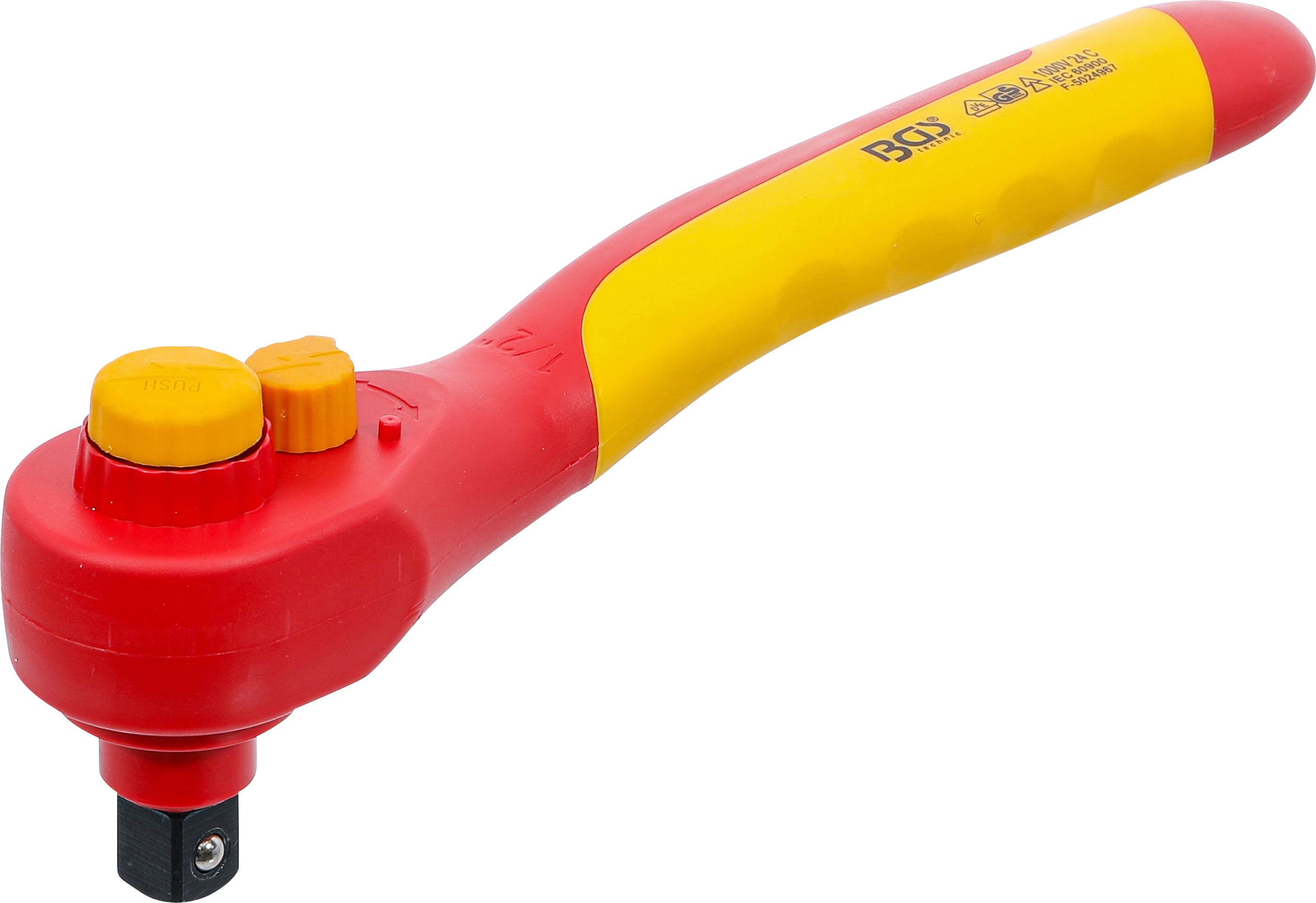 BGS VDE-Umschaltknarre | Abtrieb Außenvierkant 12,5 mm (1/2") | 1000 V